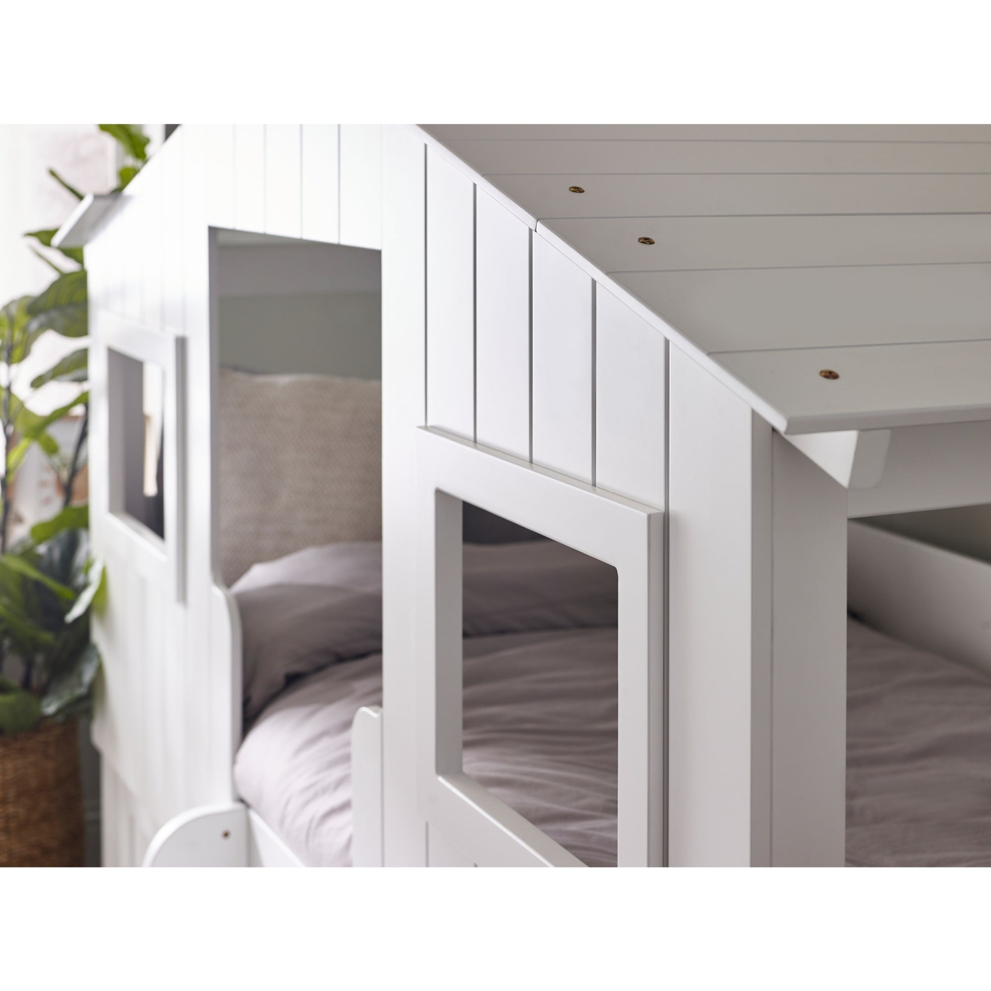 Acorn Treehouse Midsleeper & Storage Unit - White