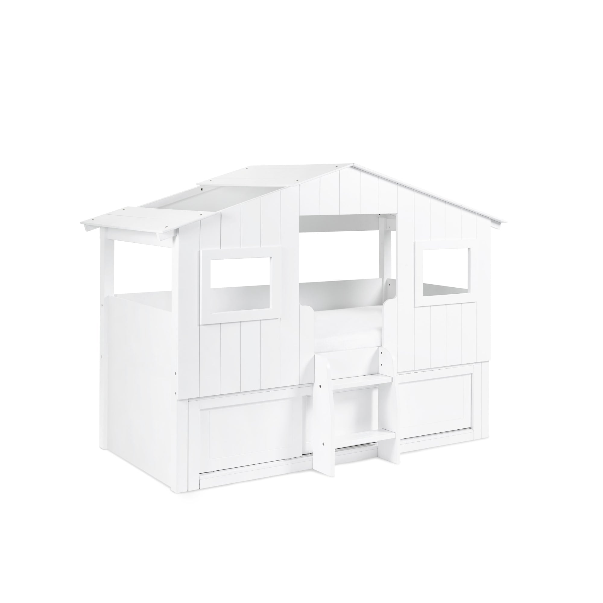 Acorn Treehouse Midsleeper & Storage Unit - White
