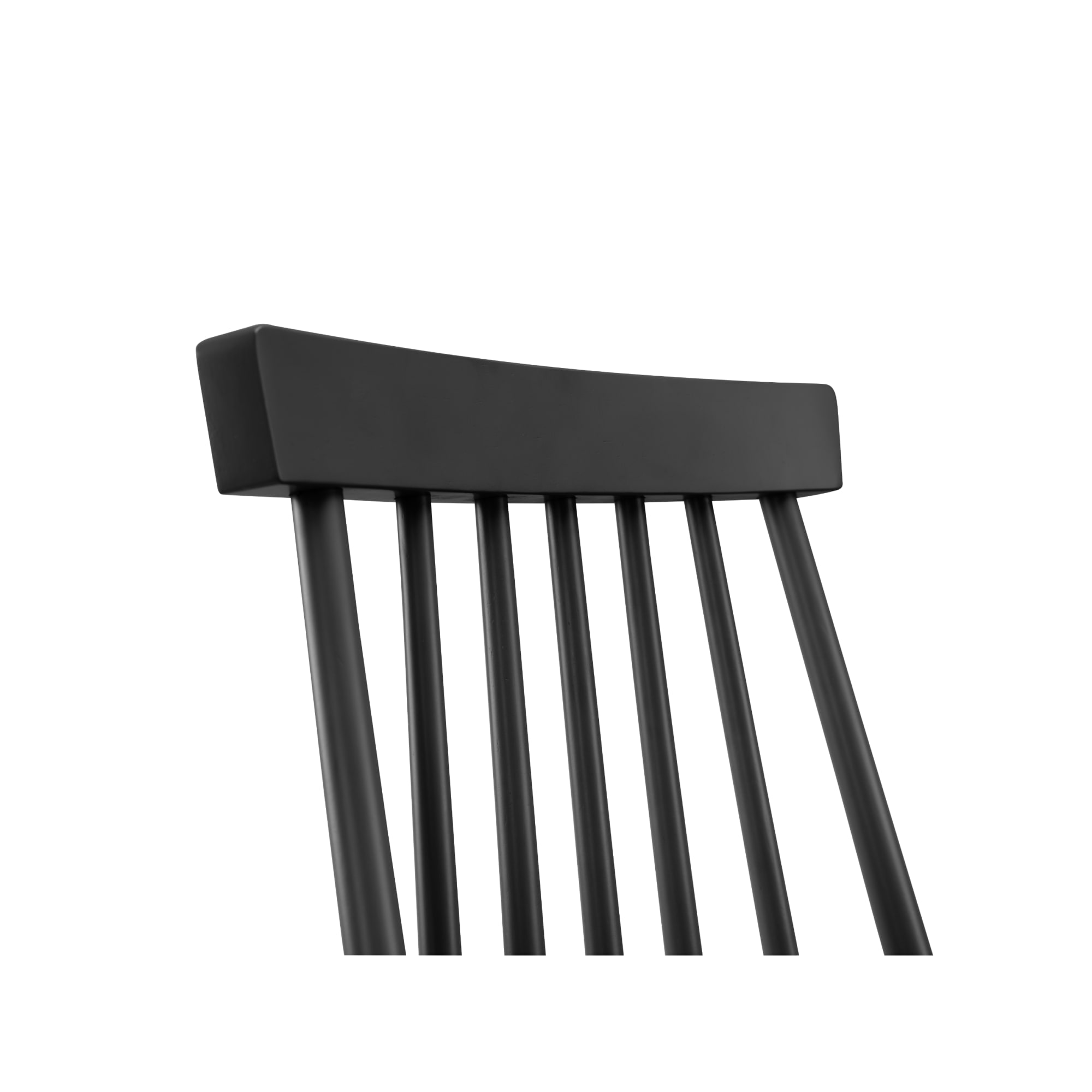 Set Of 2 Alassio Spindle Back Dining Chairs - Black