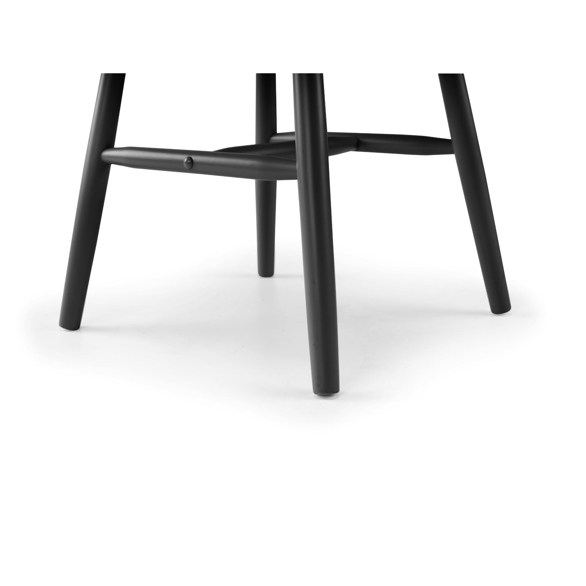 Set Of 2 Alassio Spindle Back Dining Chairs - Black