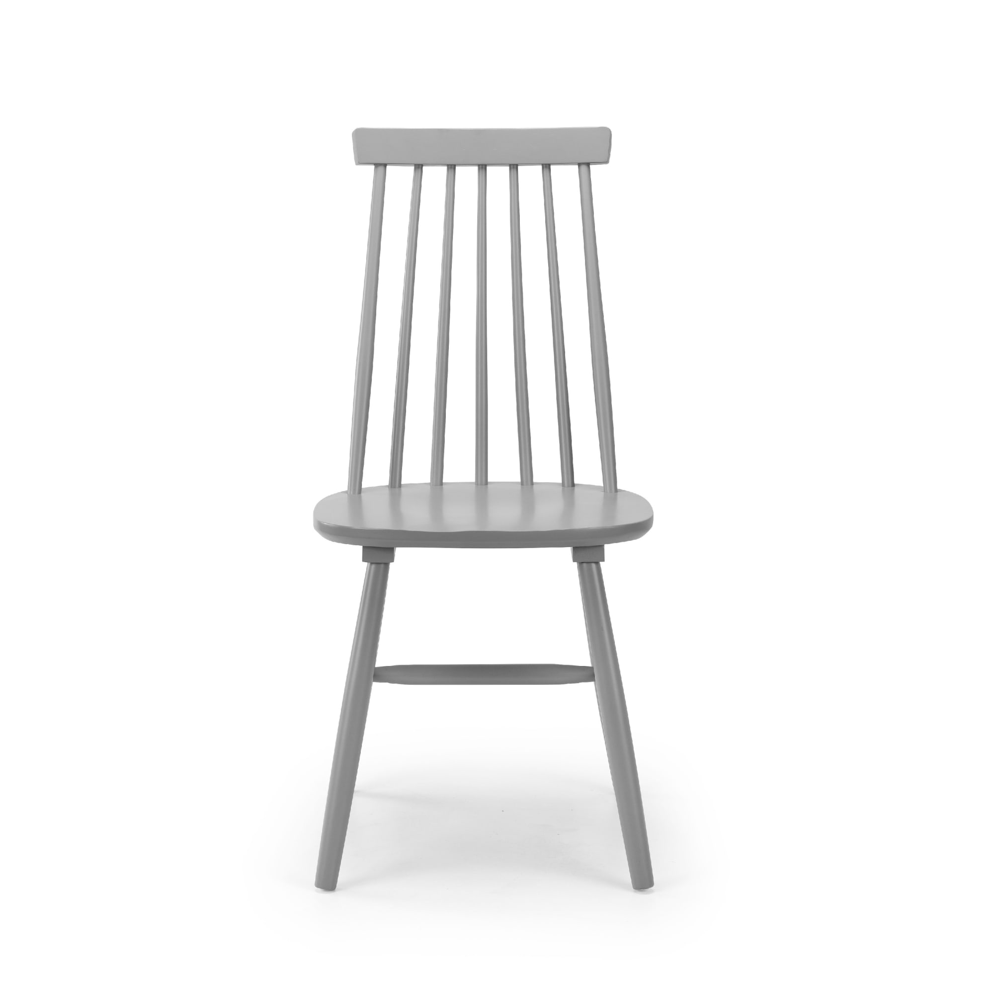 Set Of 2 Alassio Spindle Back Dining Chairs - Grey