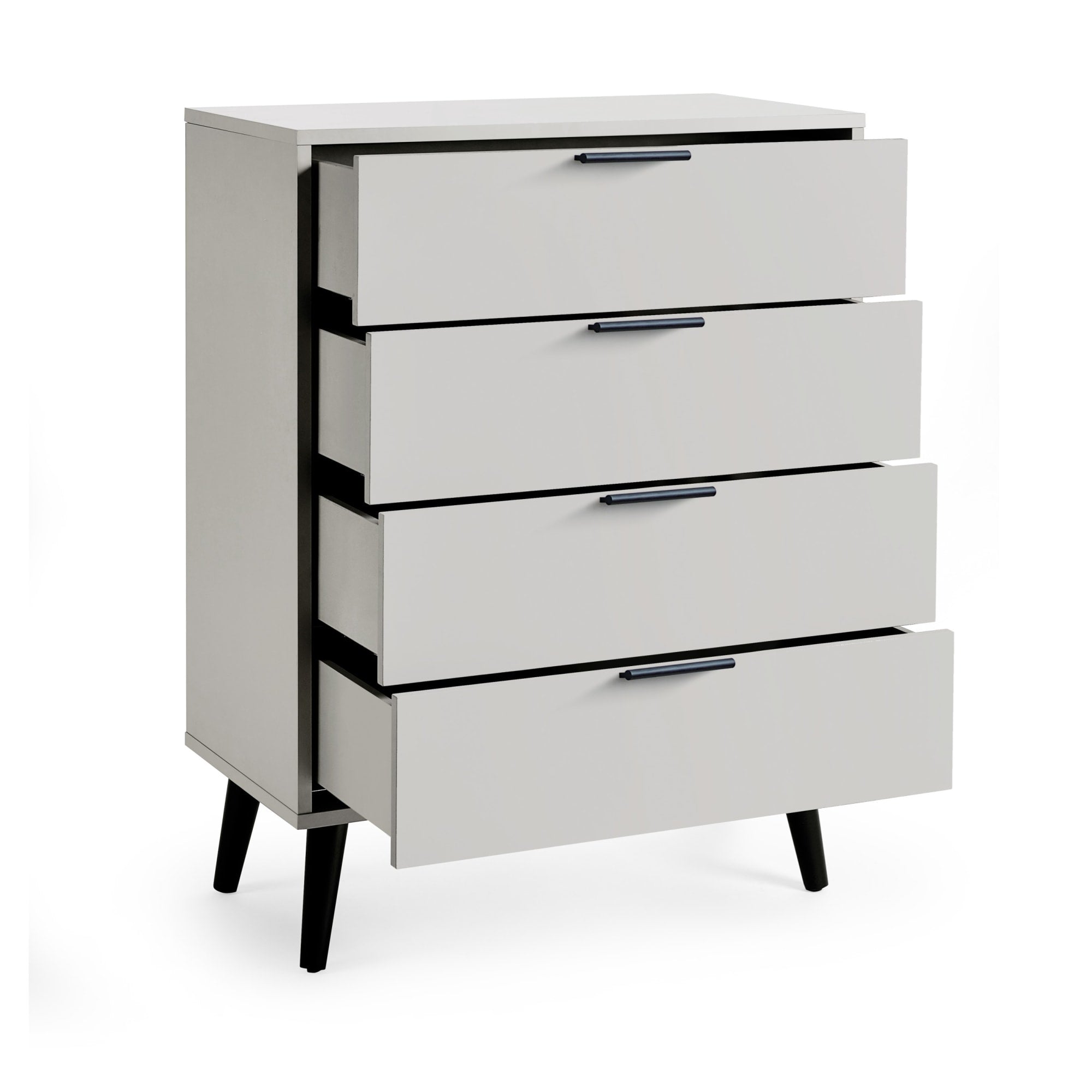 Alba 4 Drawer Wide Chest - Silk Grey