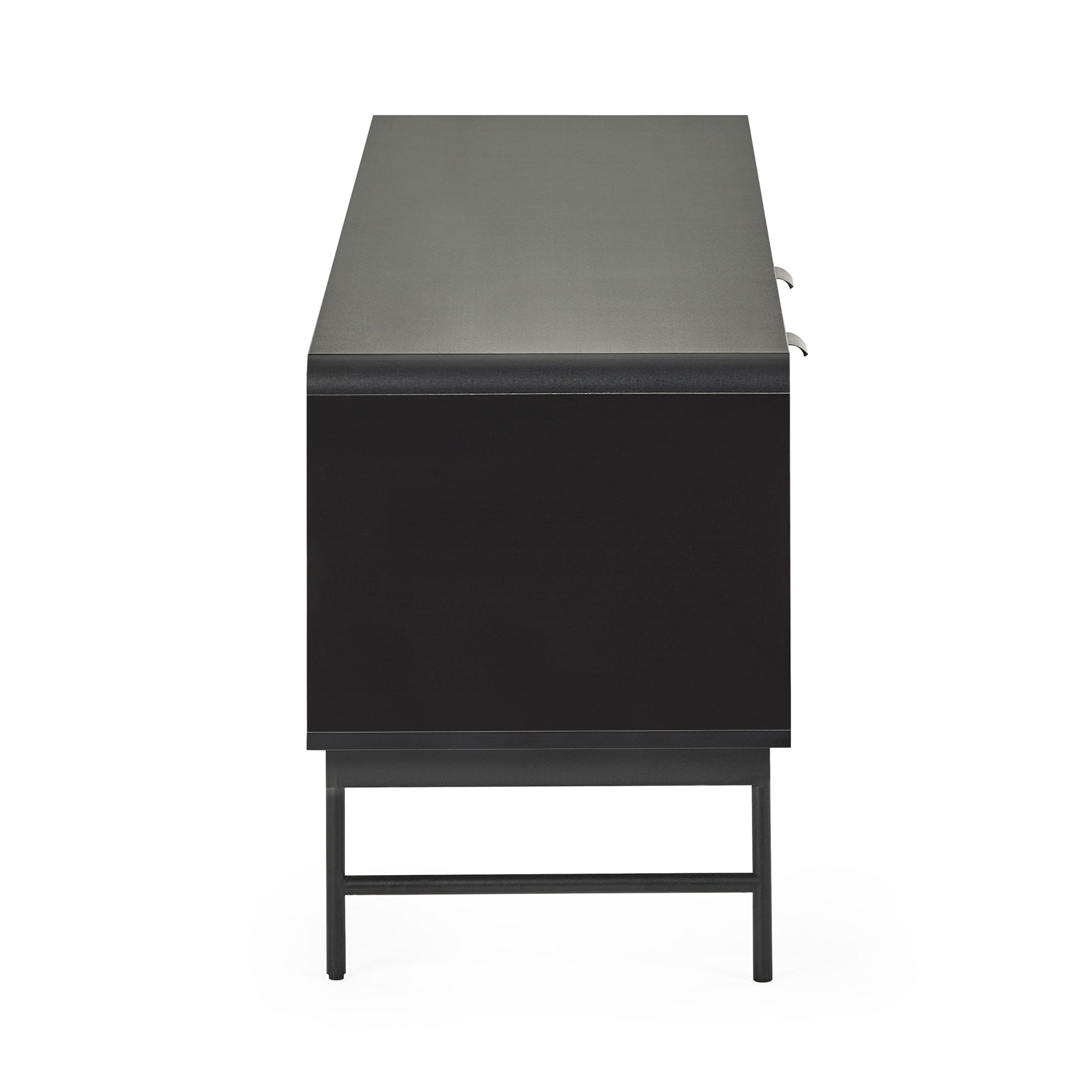 Alvin Black and Natural Wood���Effect 65" TV Unit