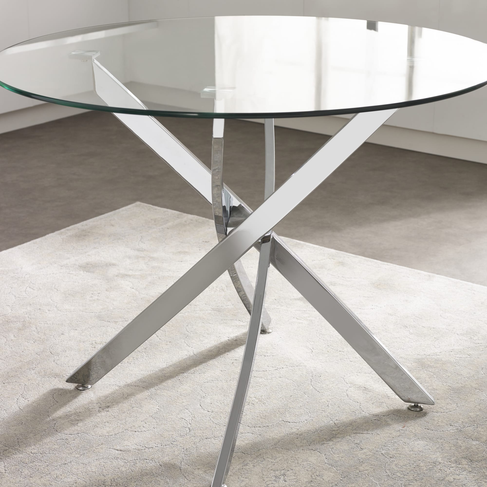 Anderson Round Glass Dining Table