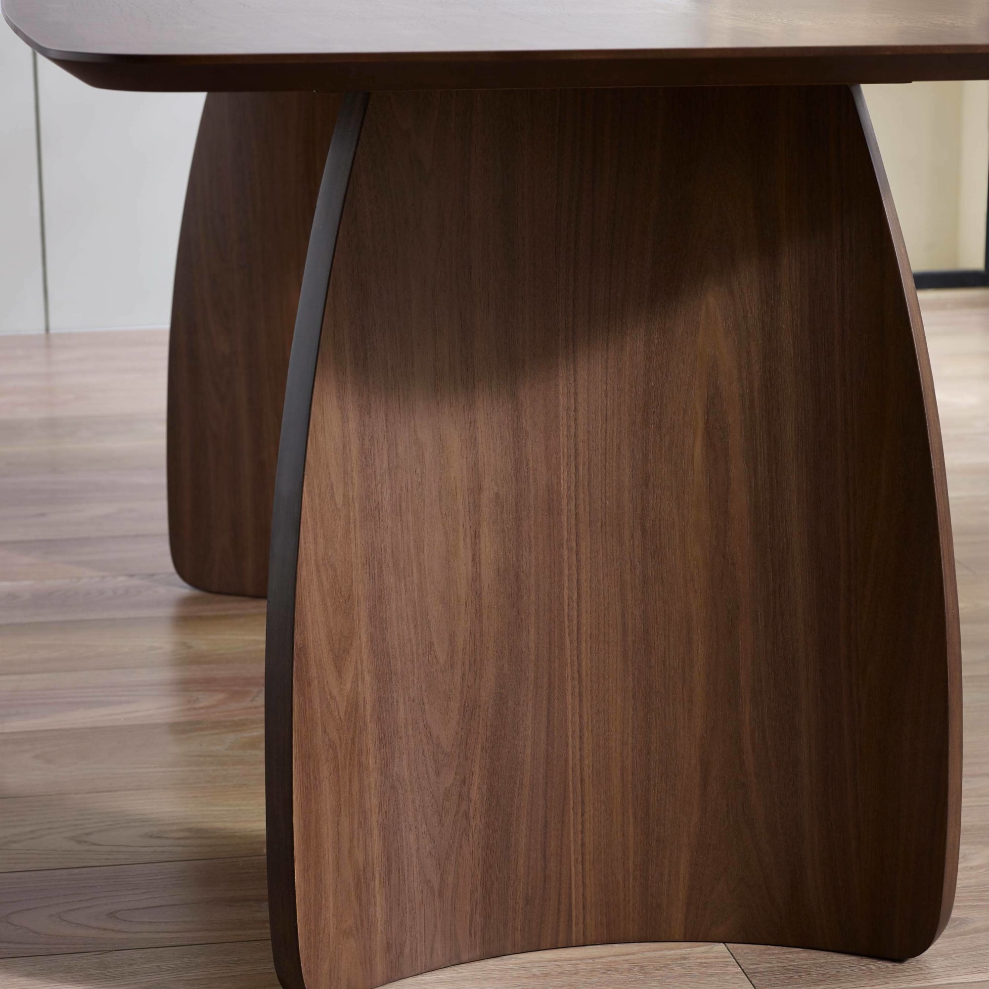 Artemis Curved Leg Walnut Dining Table