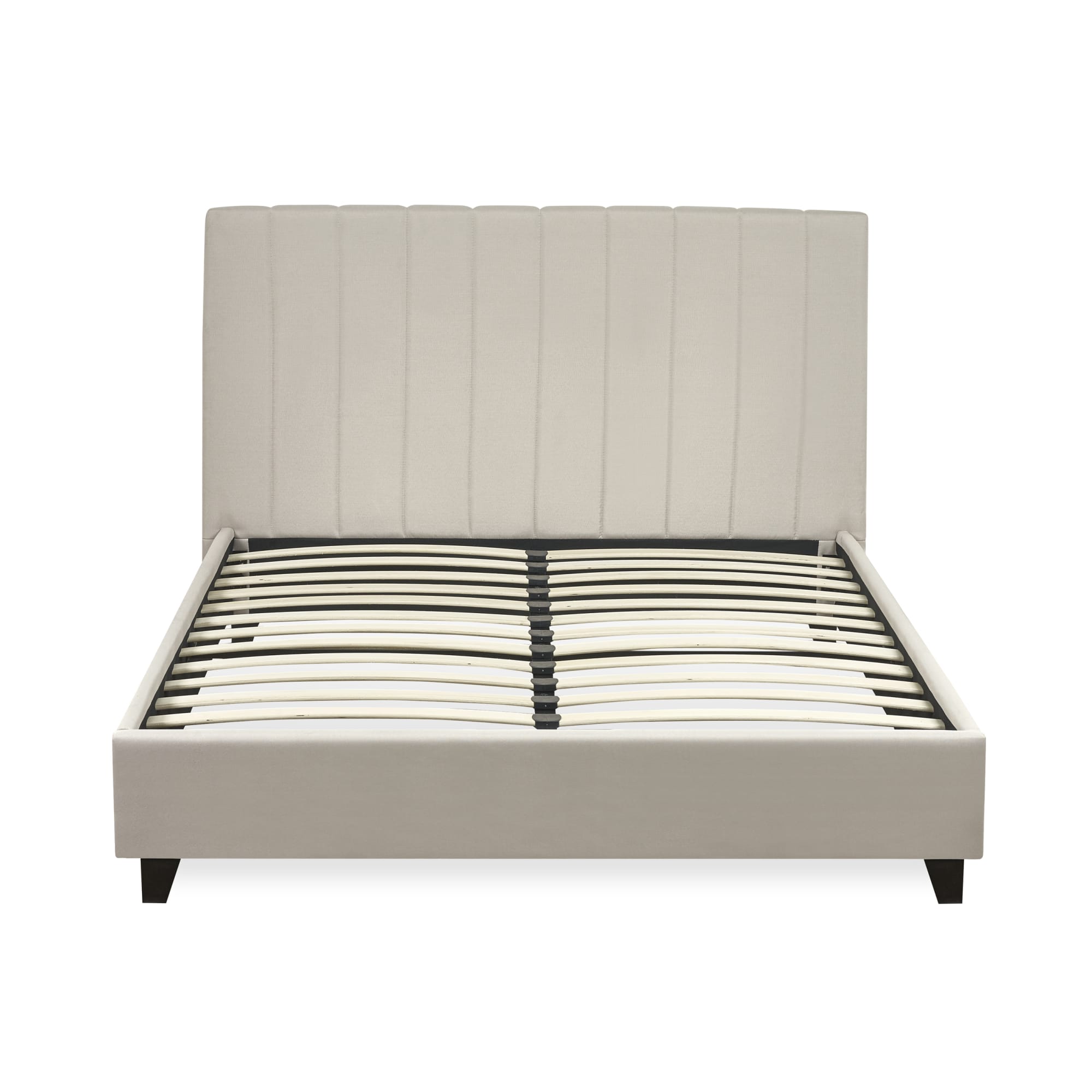 Aylen Oatmeal Linen Upholstered 150cm King Size Bed Frame
