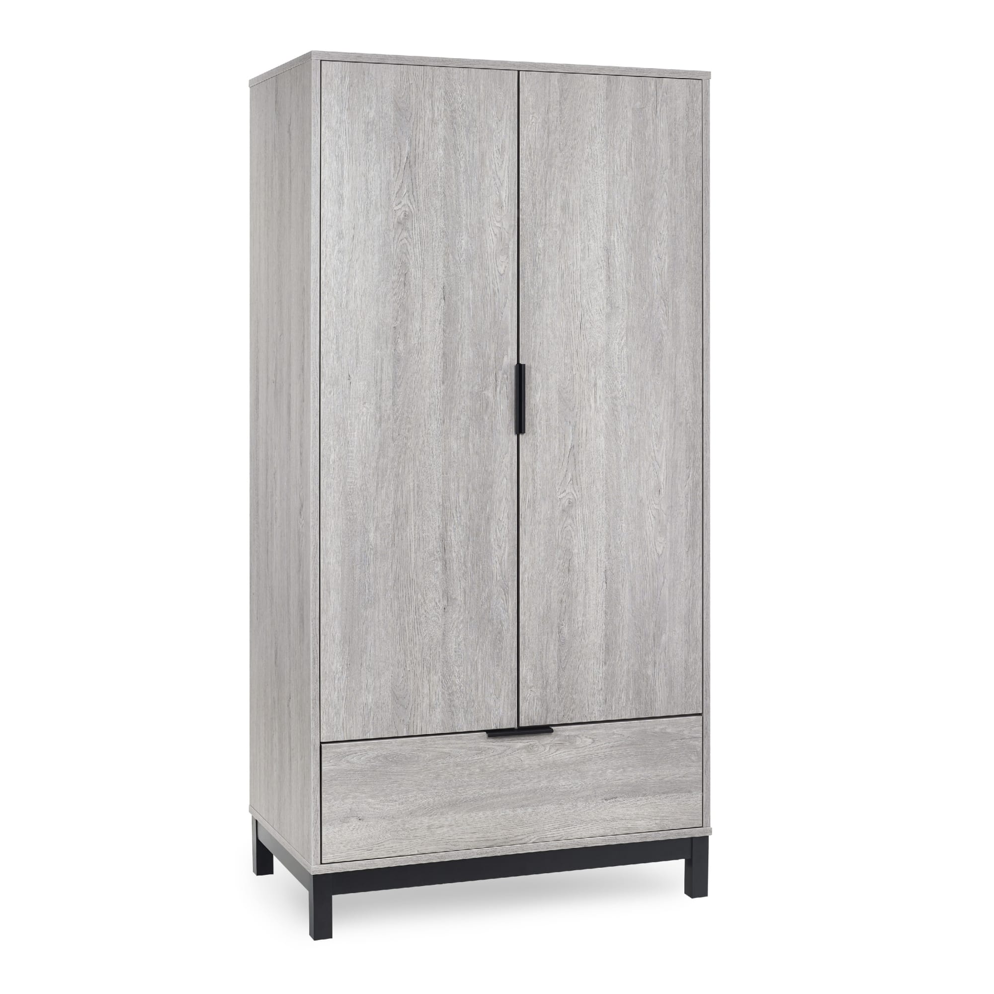 Bali 2 Door 1 Drawer Wardrobe - Grey Oak