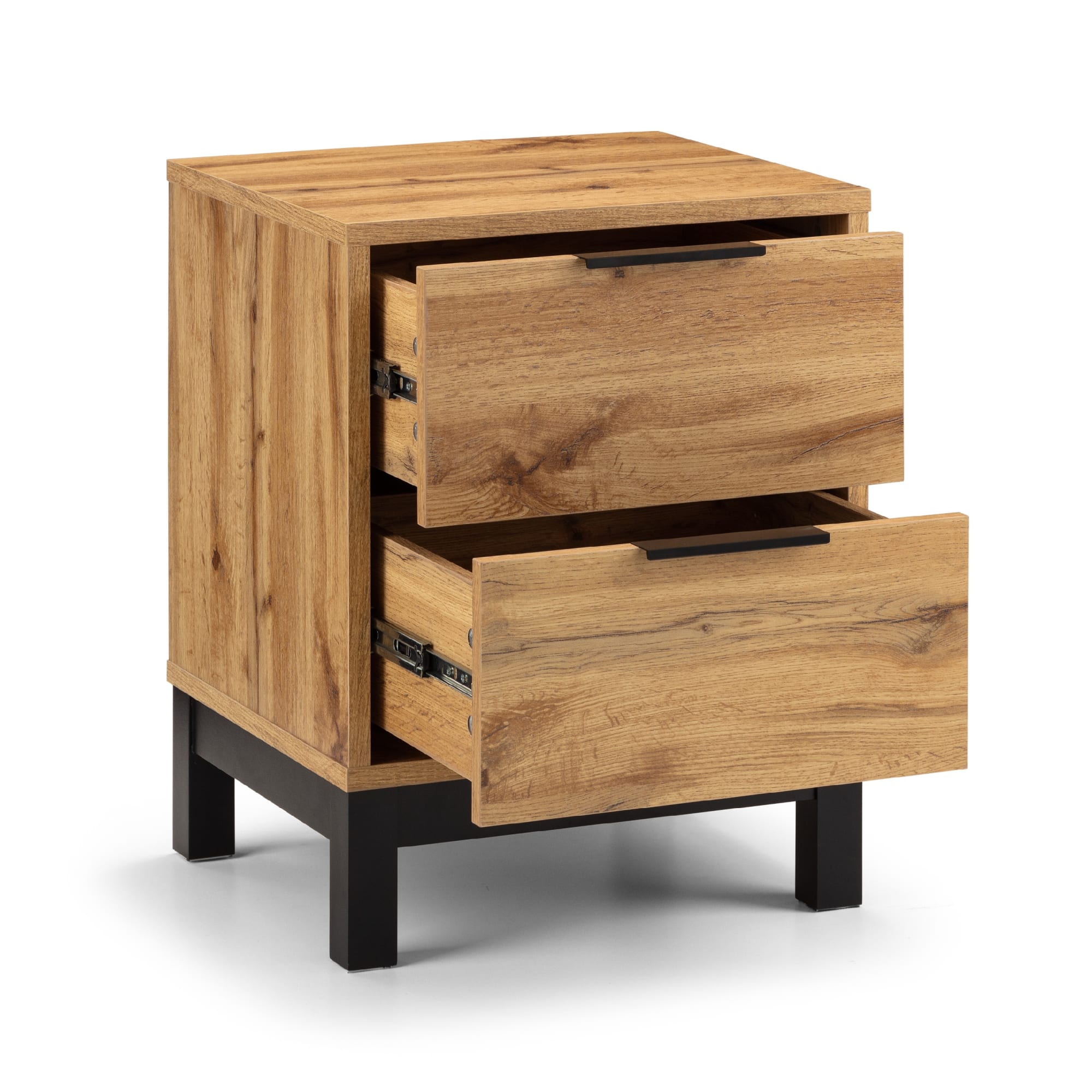 Bali 2 Drawer Bedside - Light Oak