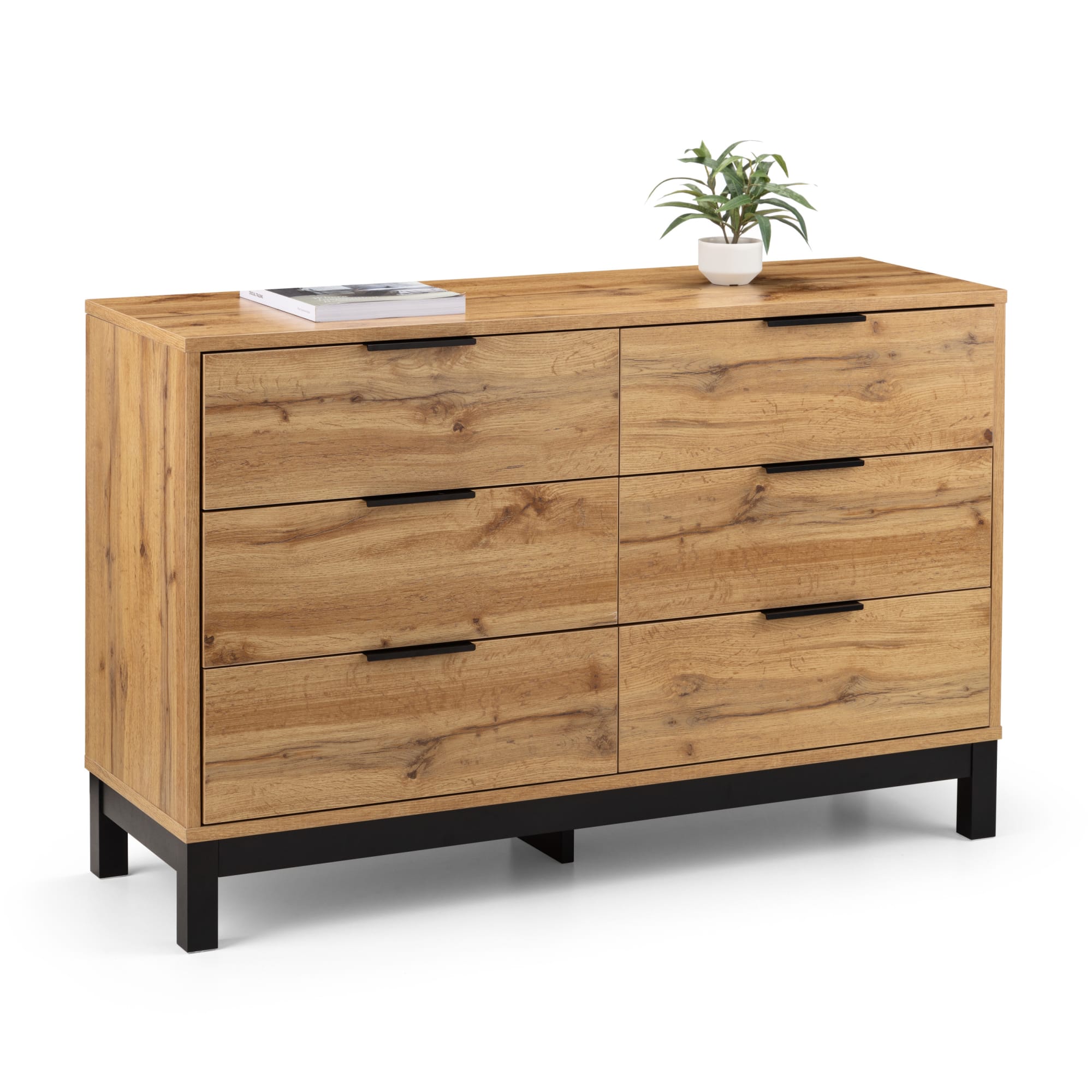 Bali 6 Drawer Wide Chest - Light Oak