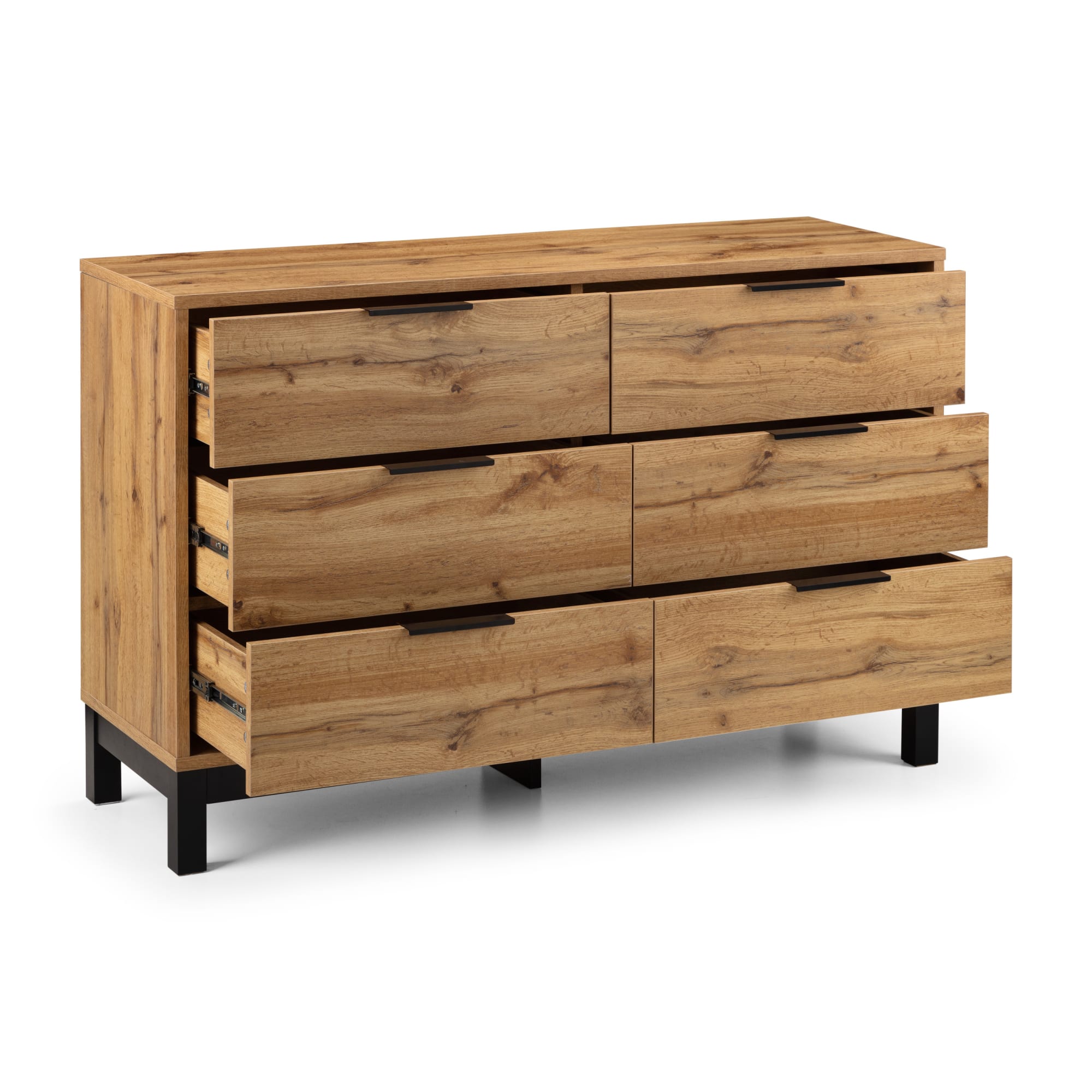 Bali 6 Drawer Wide Chest - Light Oak