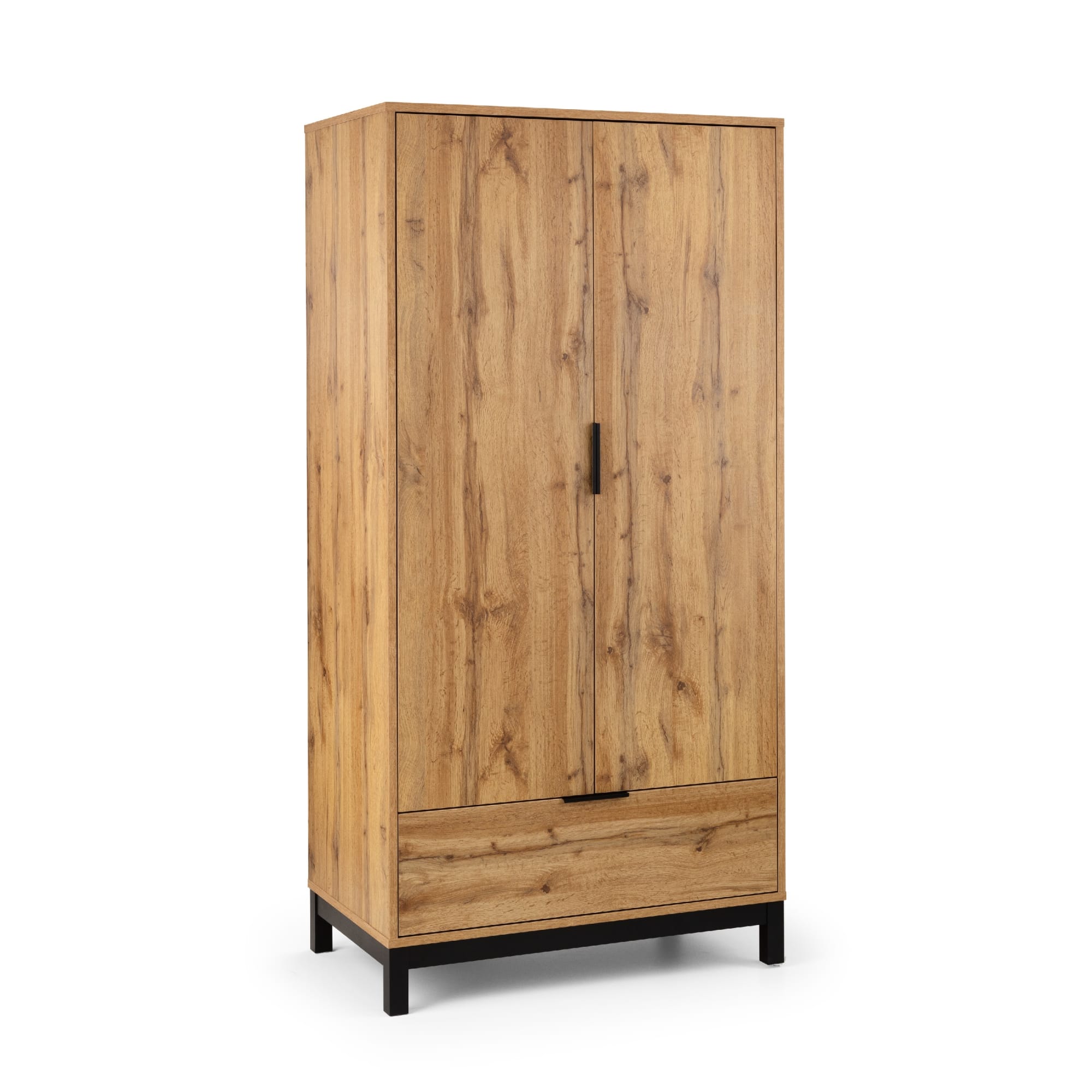 Bali 2 Door 1 Drawer Wardrobe - Light Oak