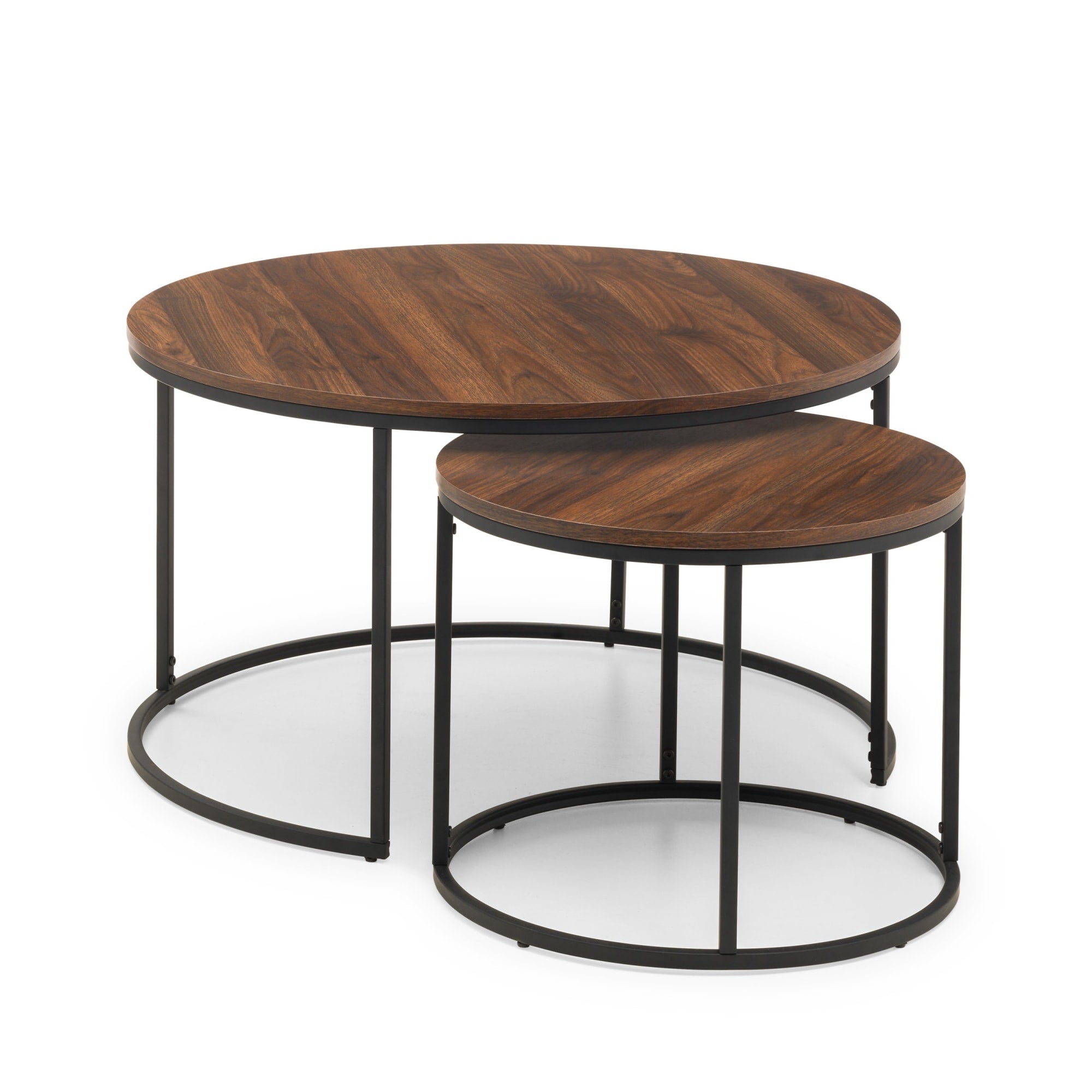 Bellini Round Nesting Coffee Table - Walnut