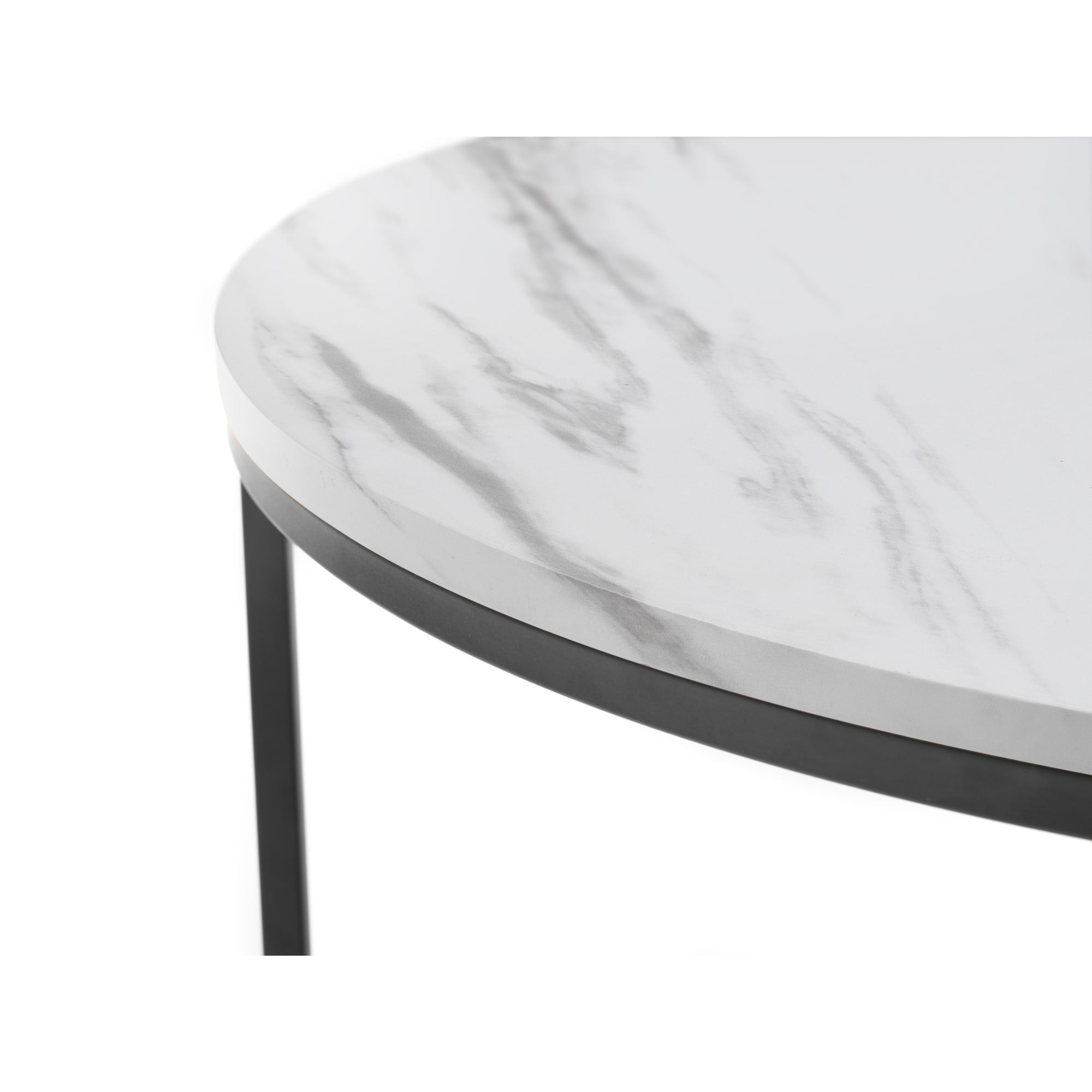 Bellini Round Nesting Coffee Table - White Marble