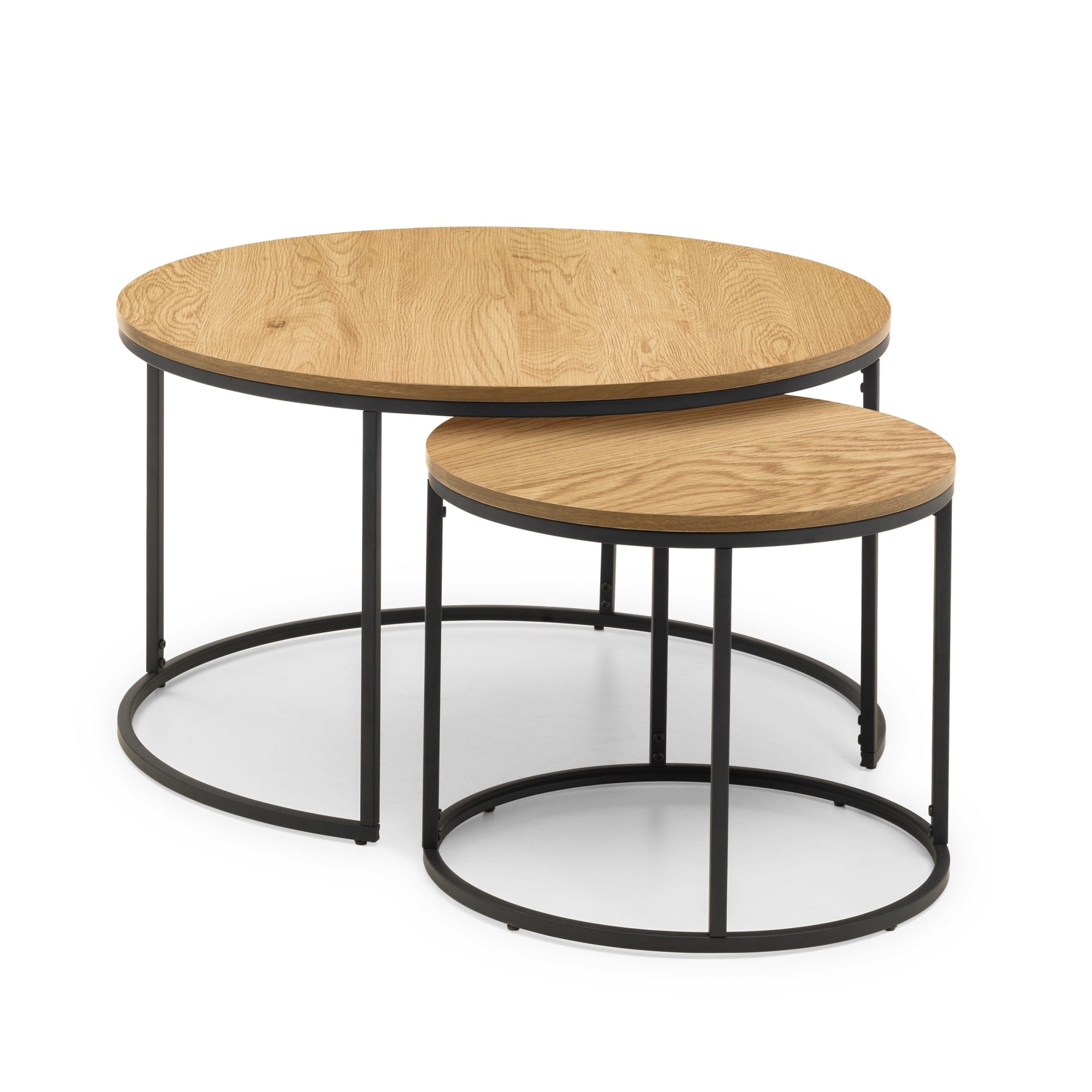 Bellini Round Nesting Coffee Table - Oak