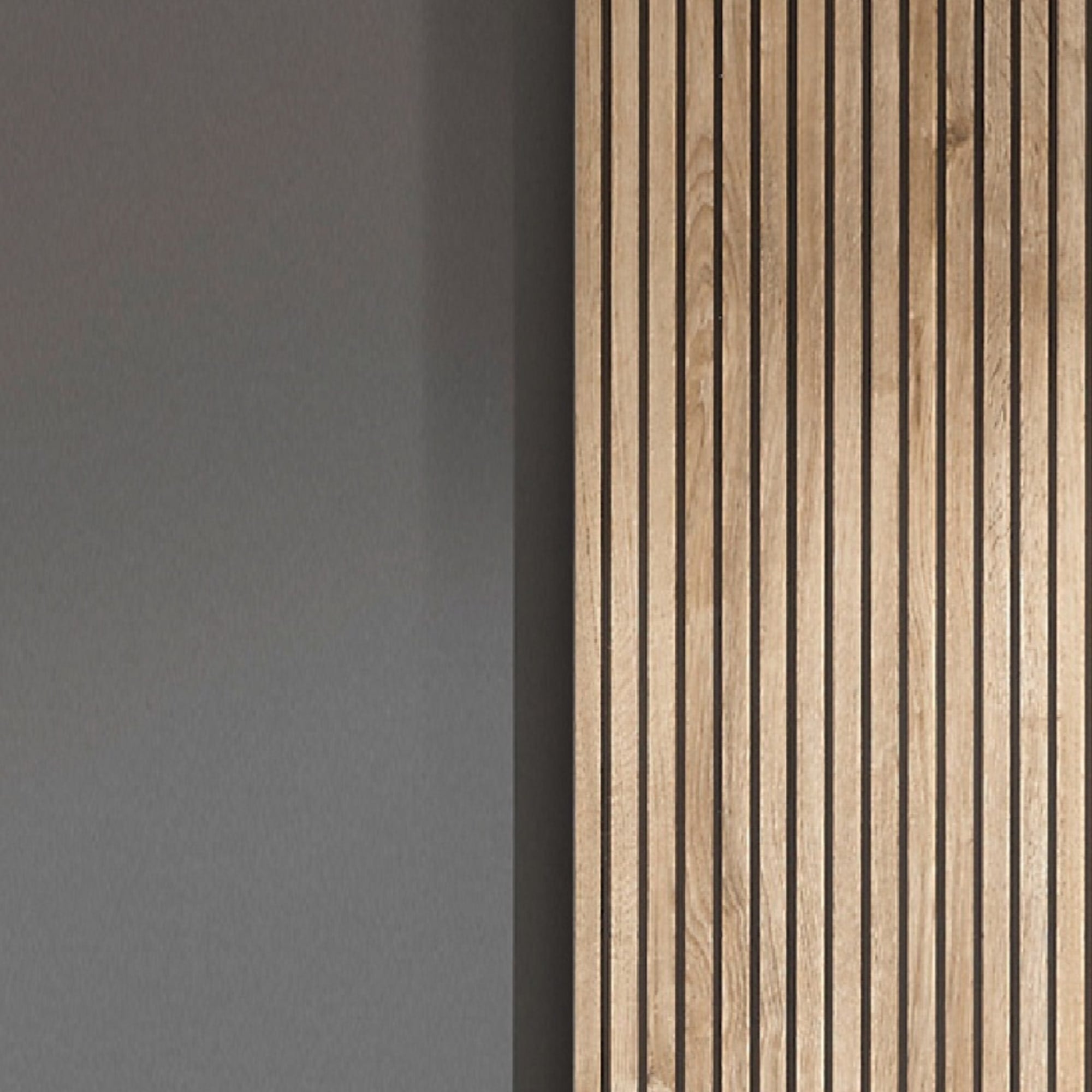 Berno Light Oak and Dark Grey Sliding 2 Door Wardrobe