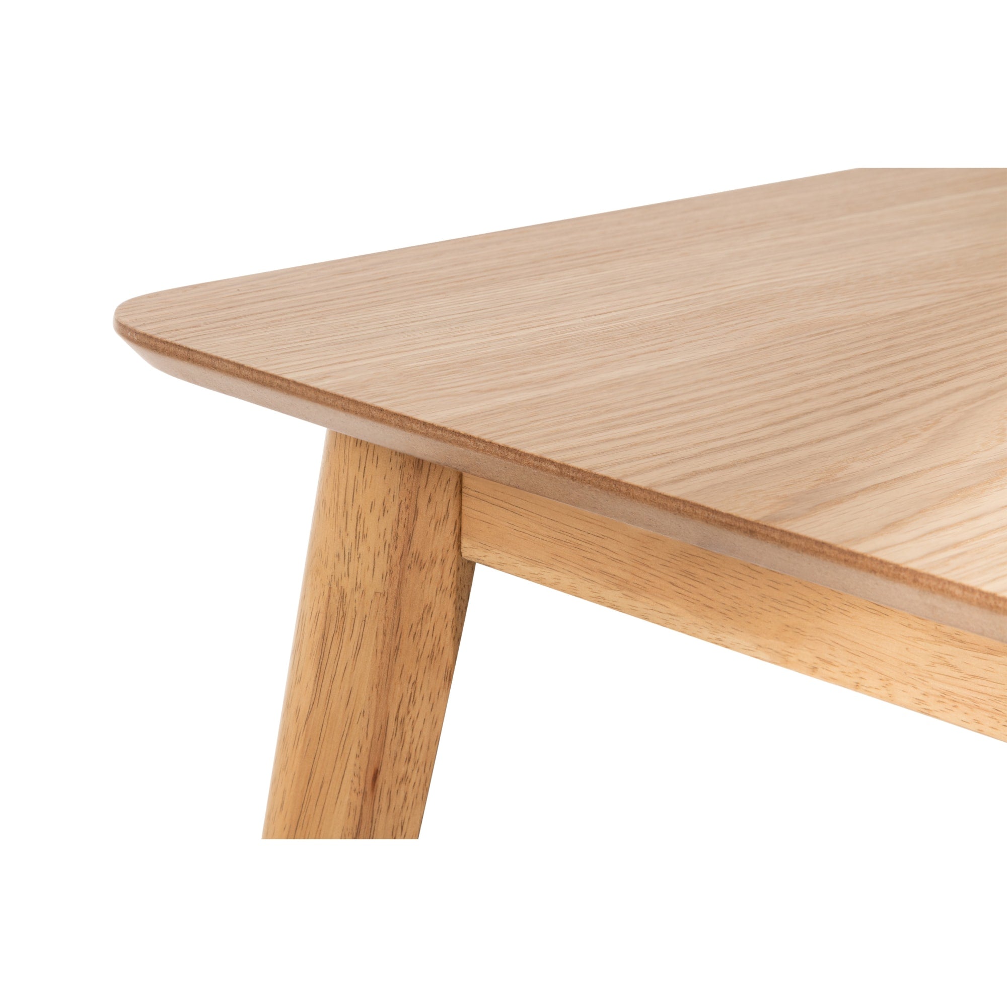 Boden Oak Veneer Rectangular Table With Tapered Legs