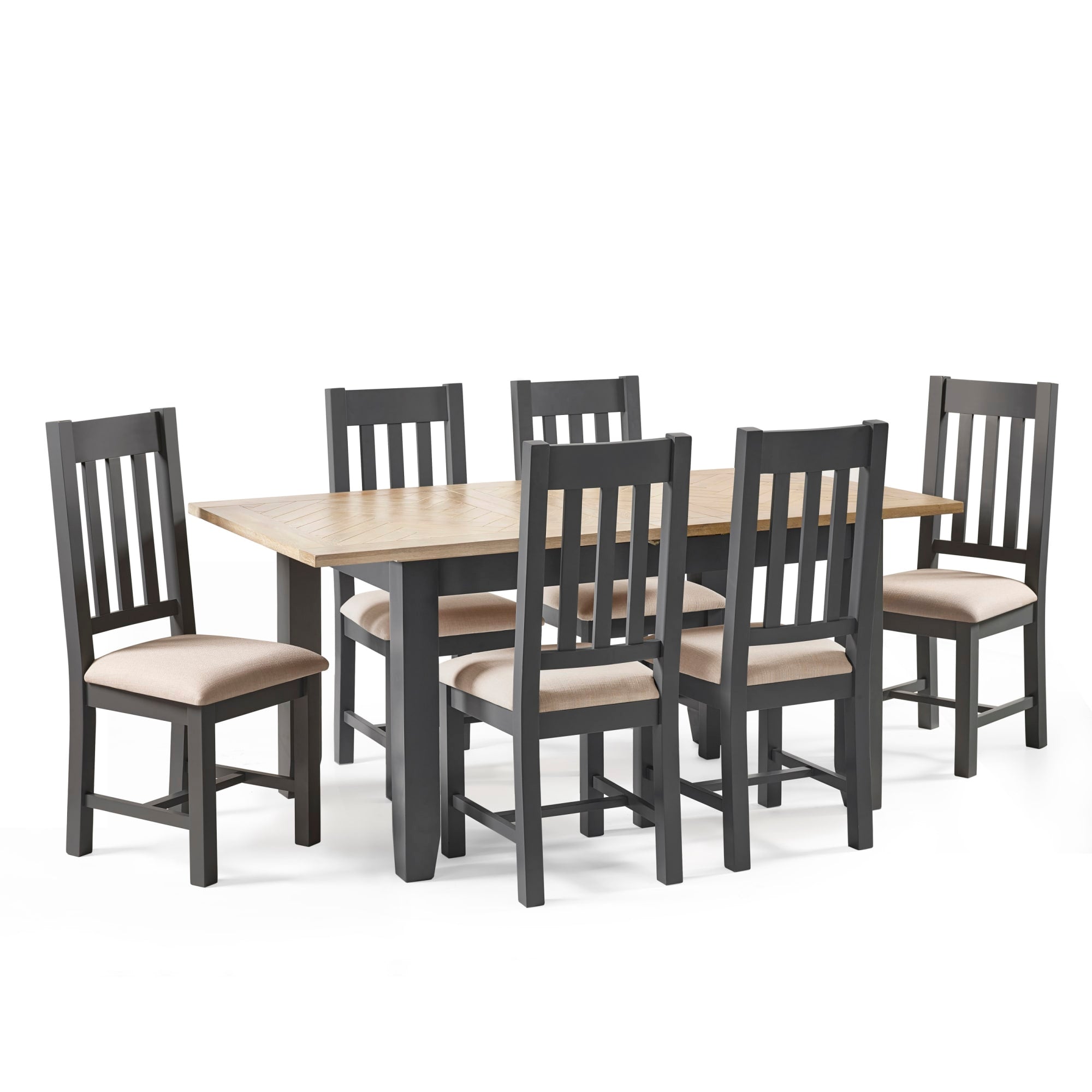 Bordeaux Extending Dining Table Dark Grey