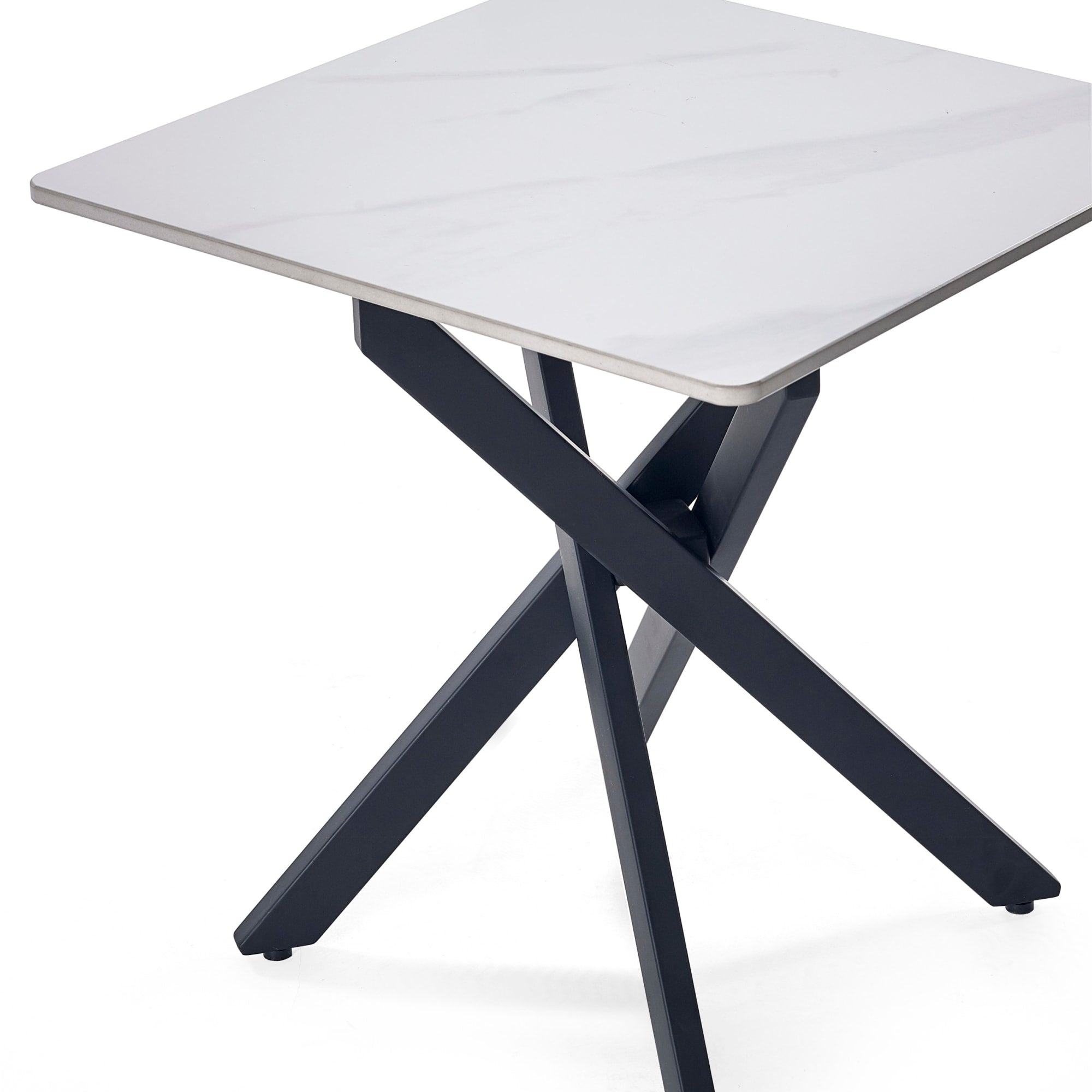 Bradley White Marble Lamp Table