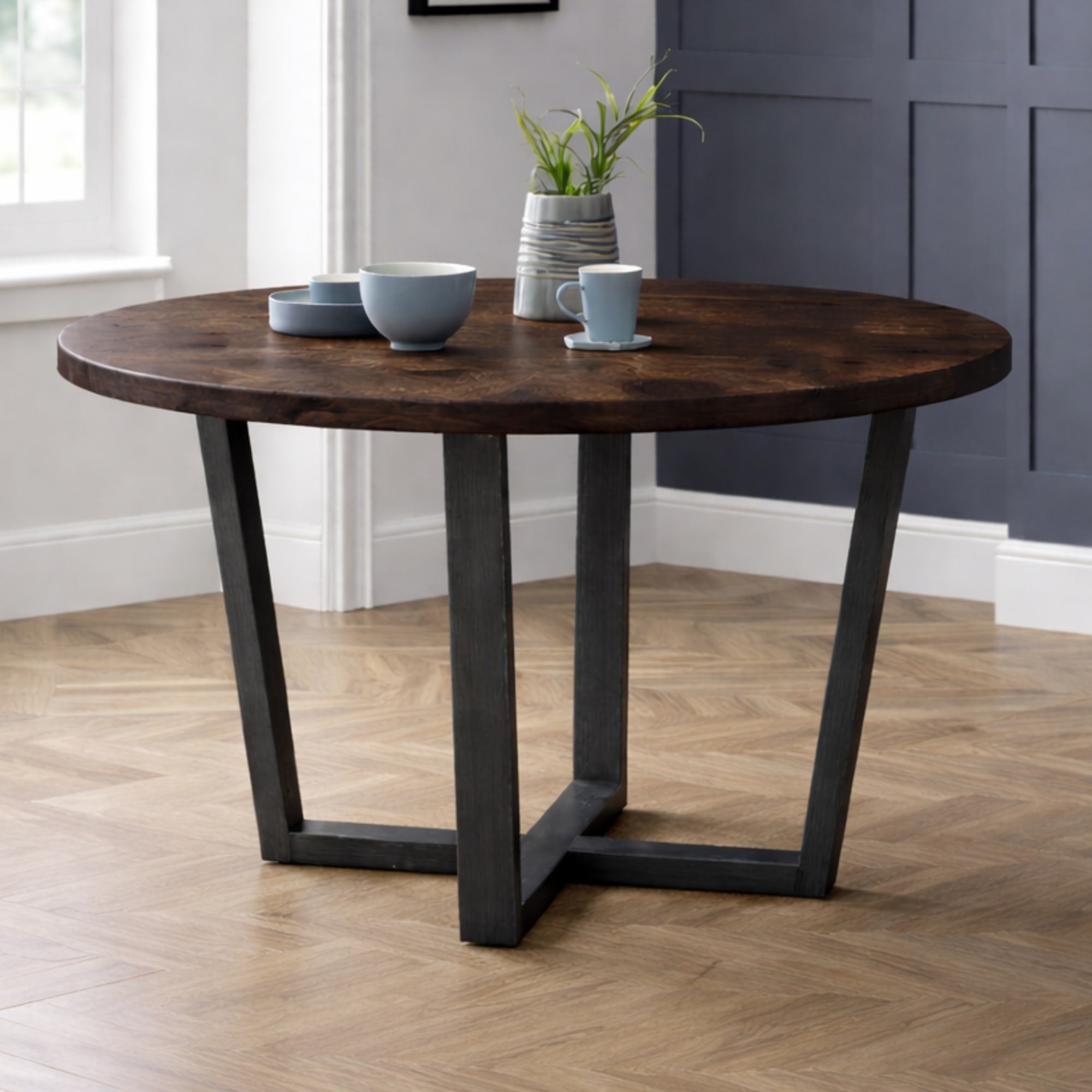 Brooklyn Round Table - Dark Oak