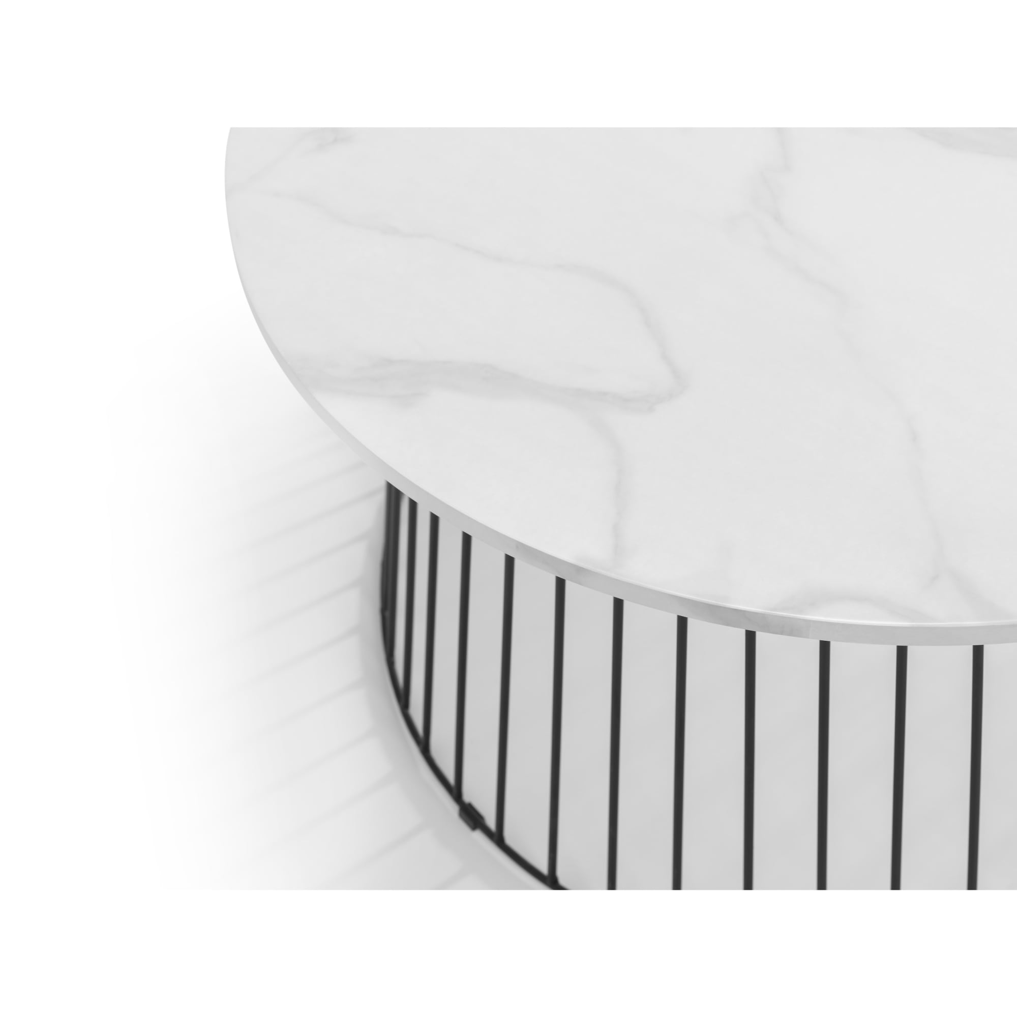 Broadway Round Coffee Table - White Marble