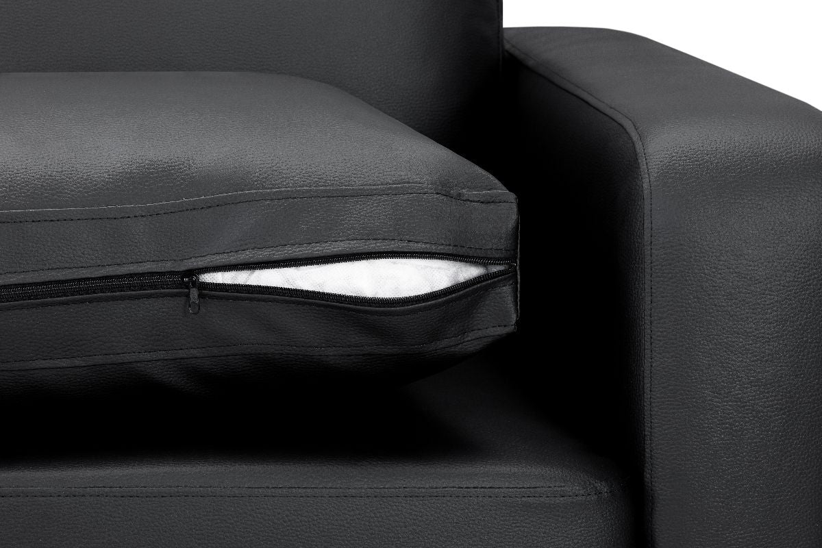 Box Sofa Black 3+2 Set
