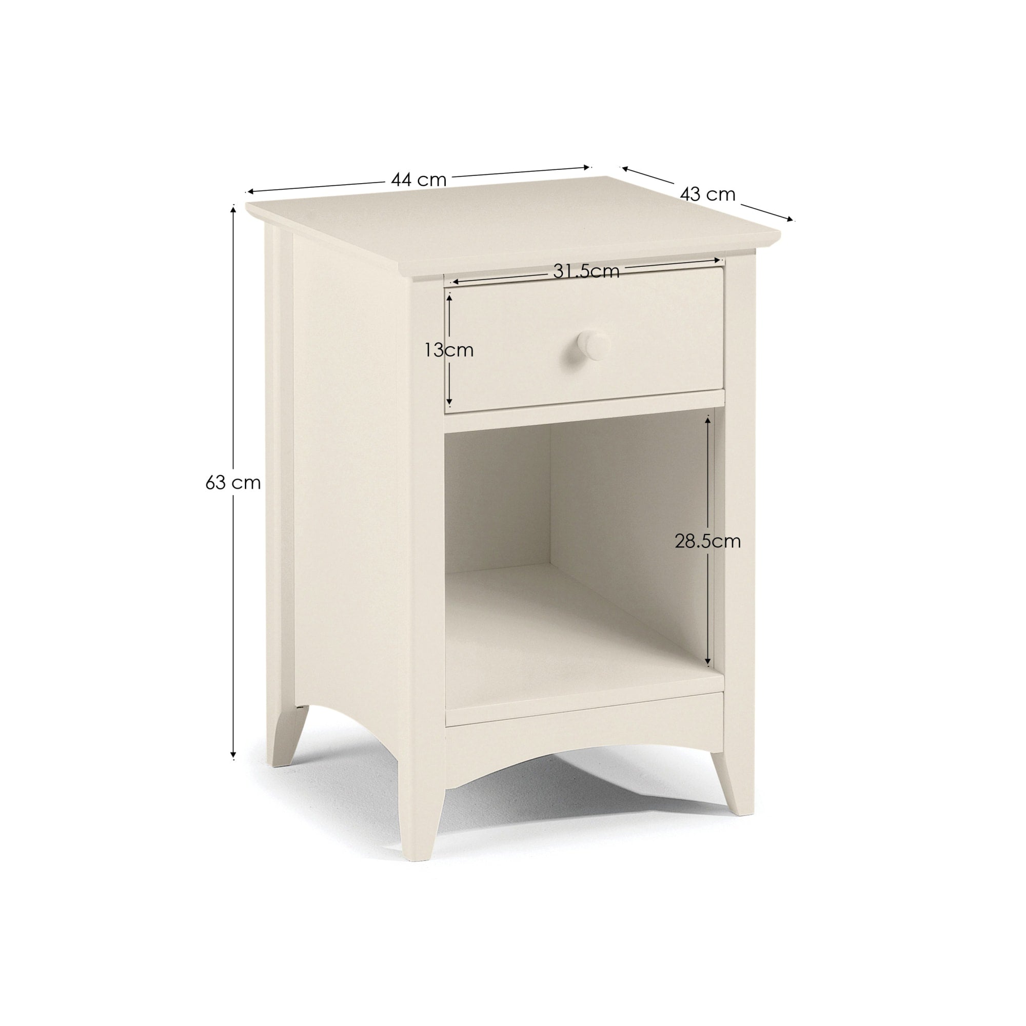Cameo 1 Drawer Bedside