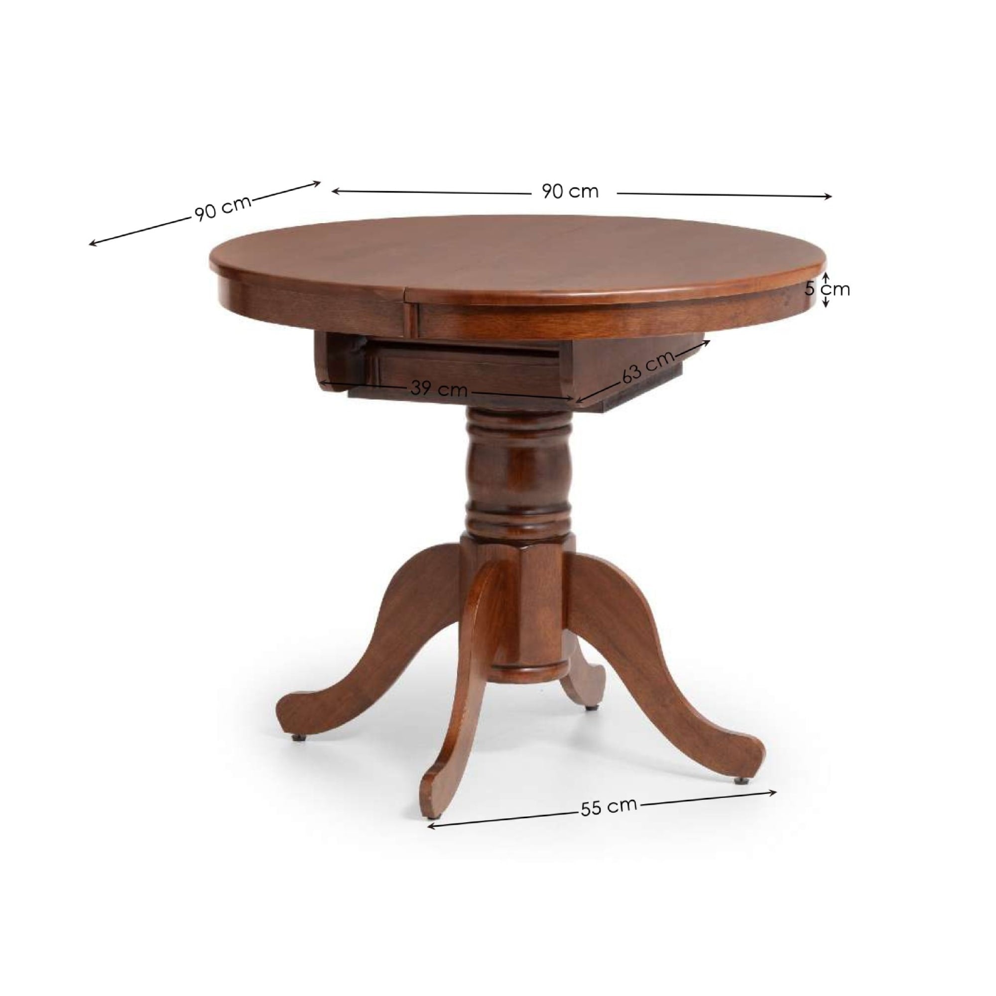 Canterbury Round To Oval Extending Table - Mahogany