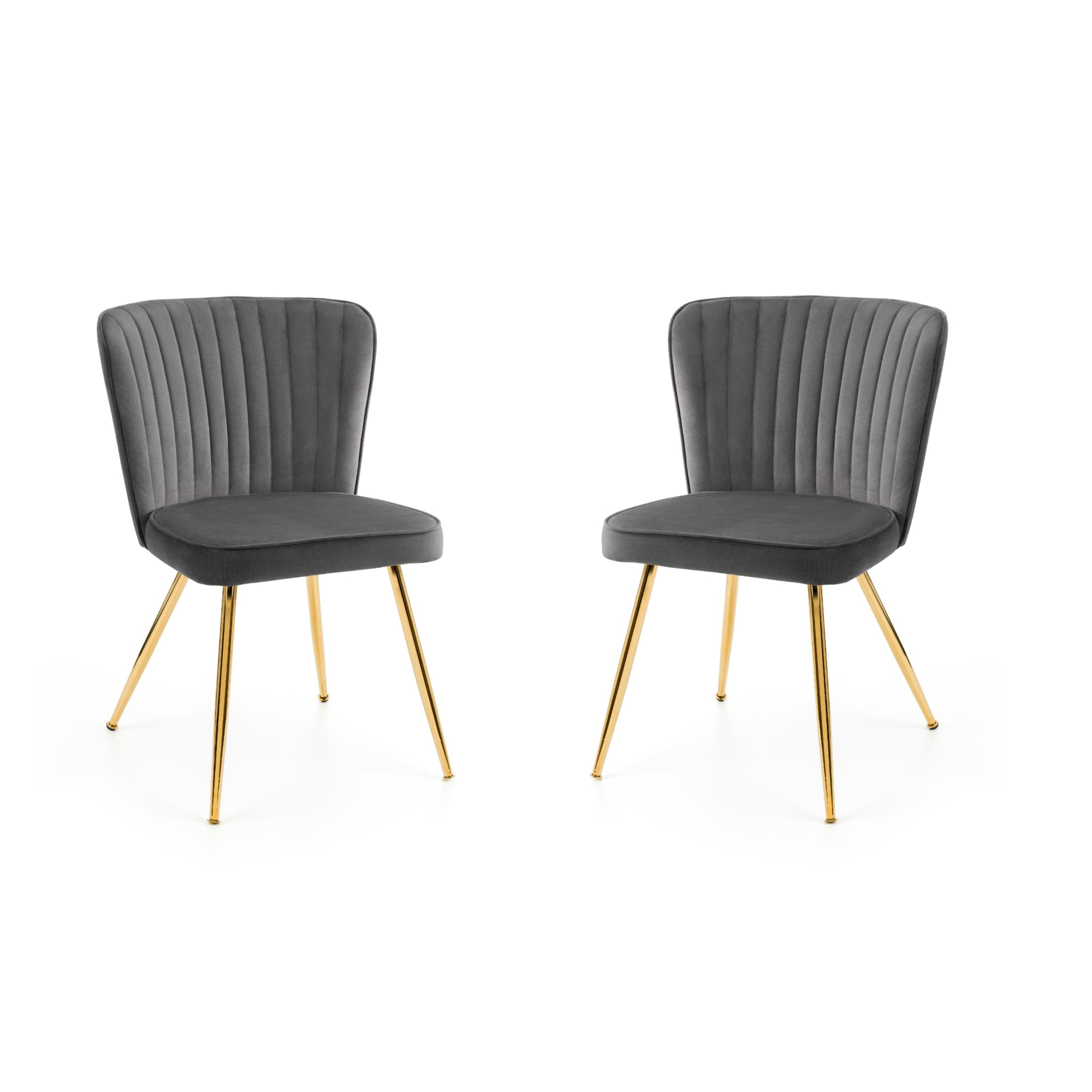 Set Of 2 Cannes Dining Chairs - Grey