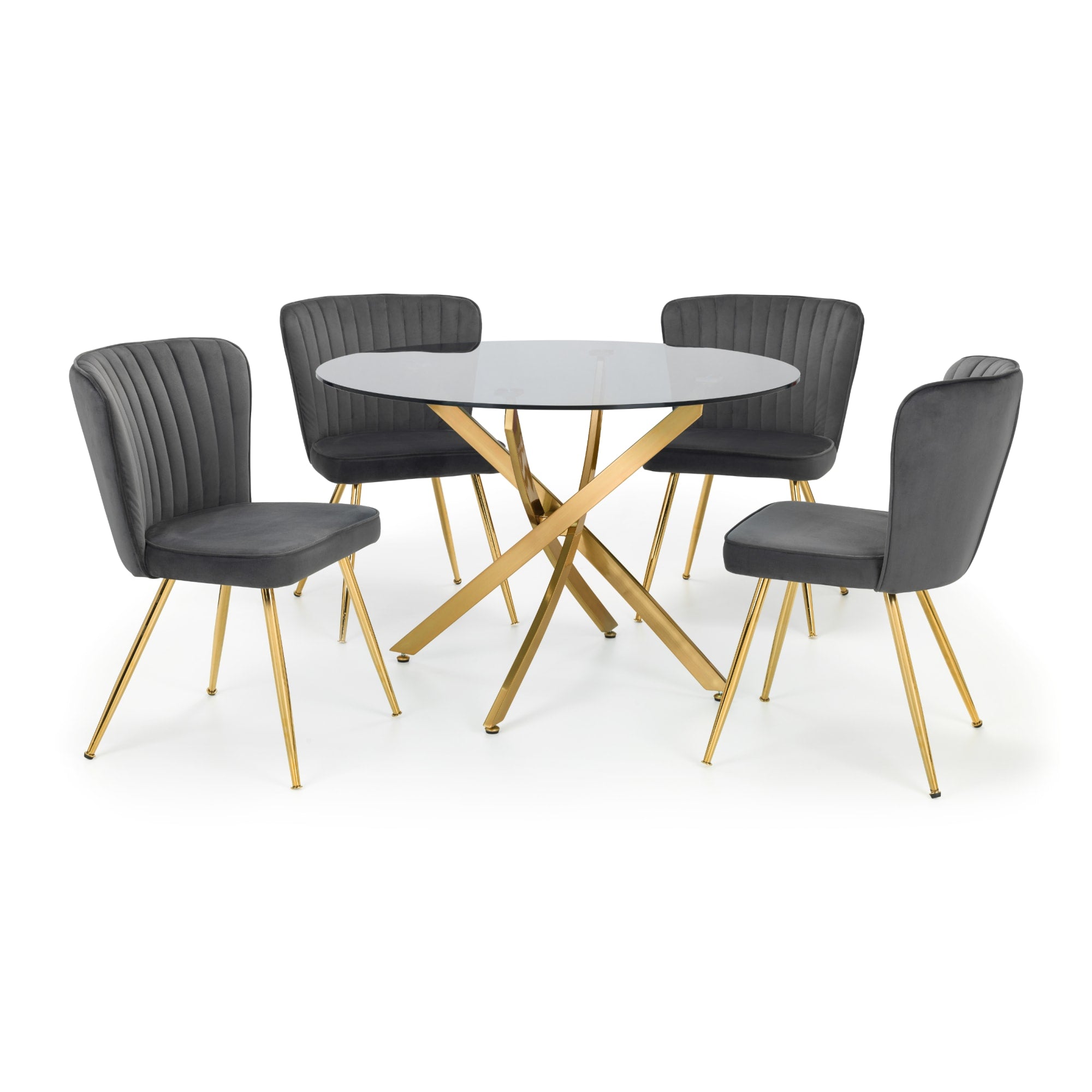 Set Of 2 Cannes Dining Chairs - Grey