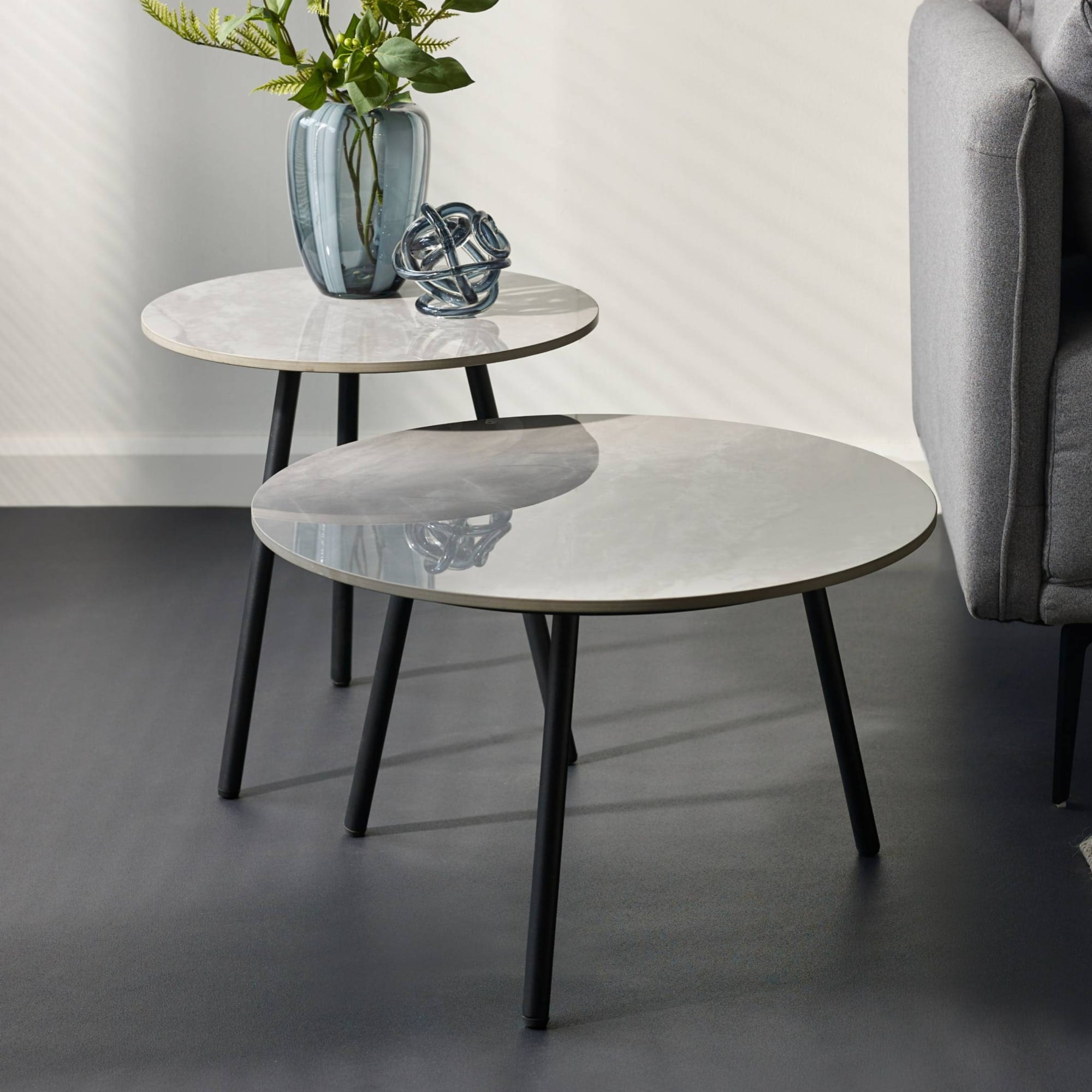 Casper Set of Side Tables Grey