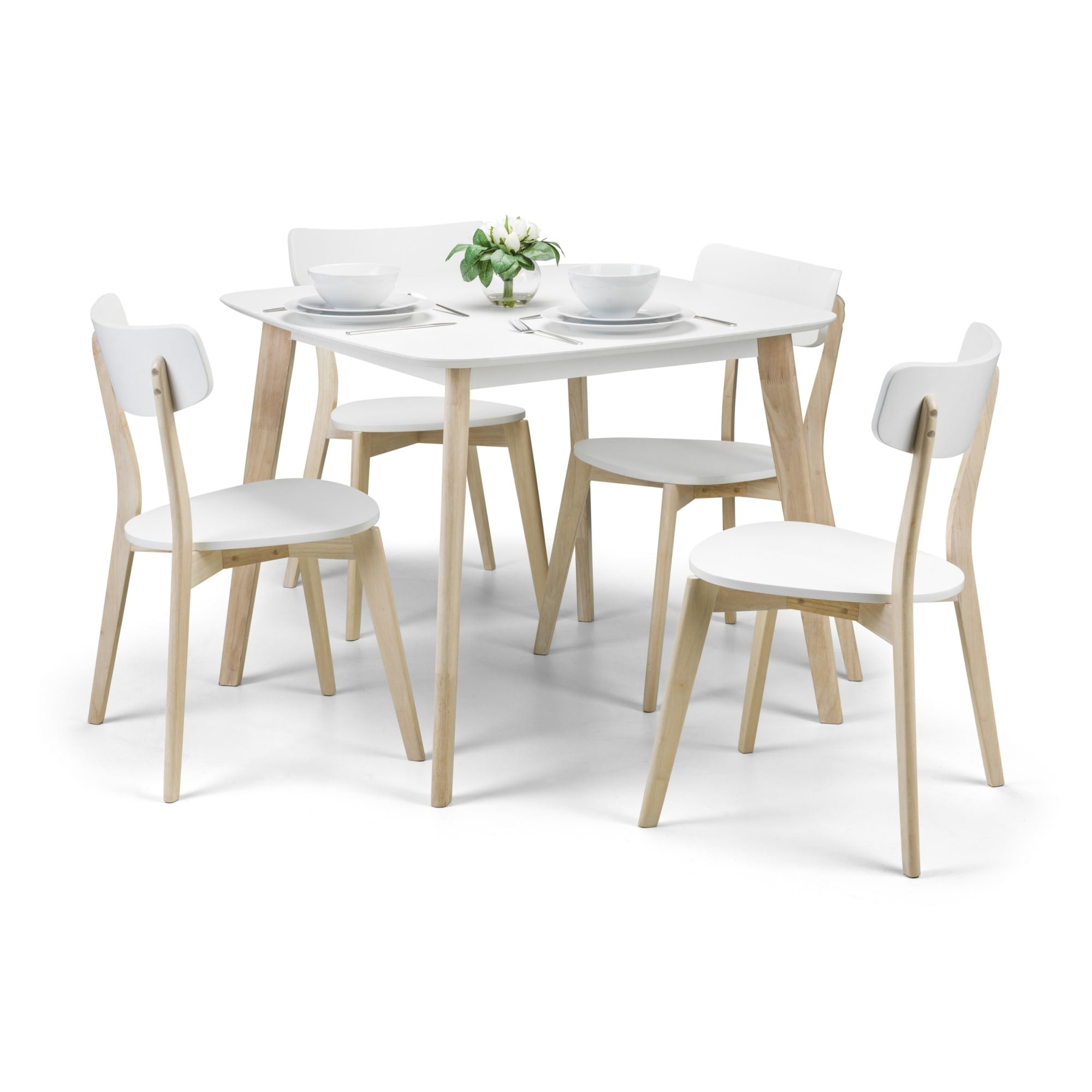 Casa Square Dining Table White/Oak