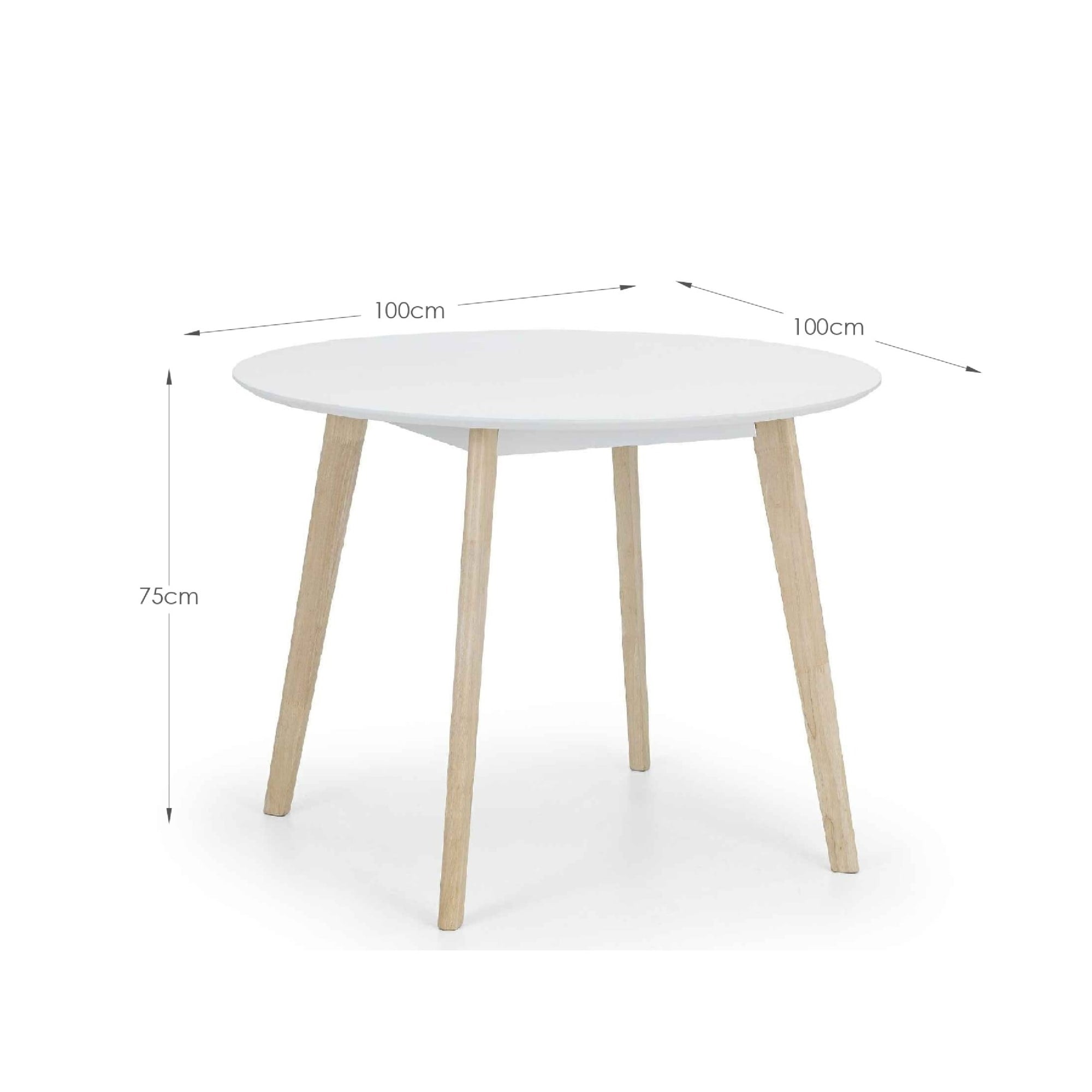 Casa Round Dining Table White/Oak