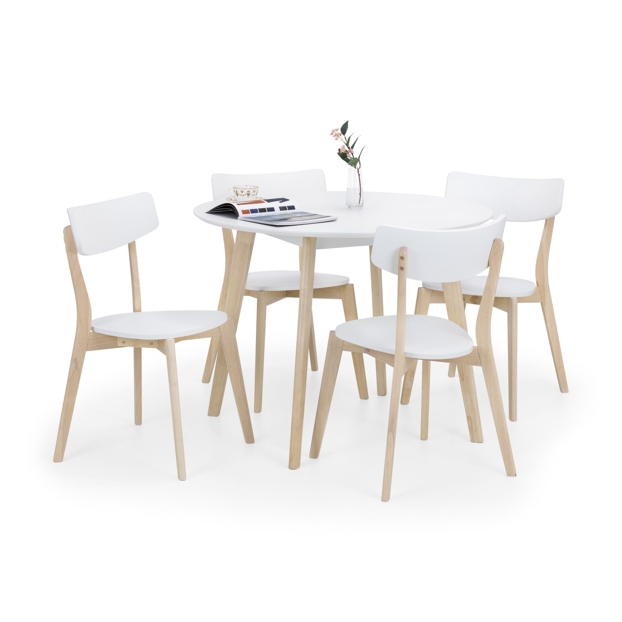 Casa Round Dining Table White/Oak