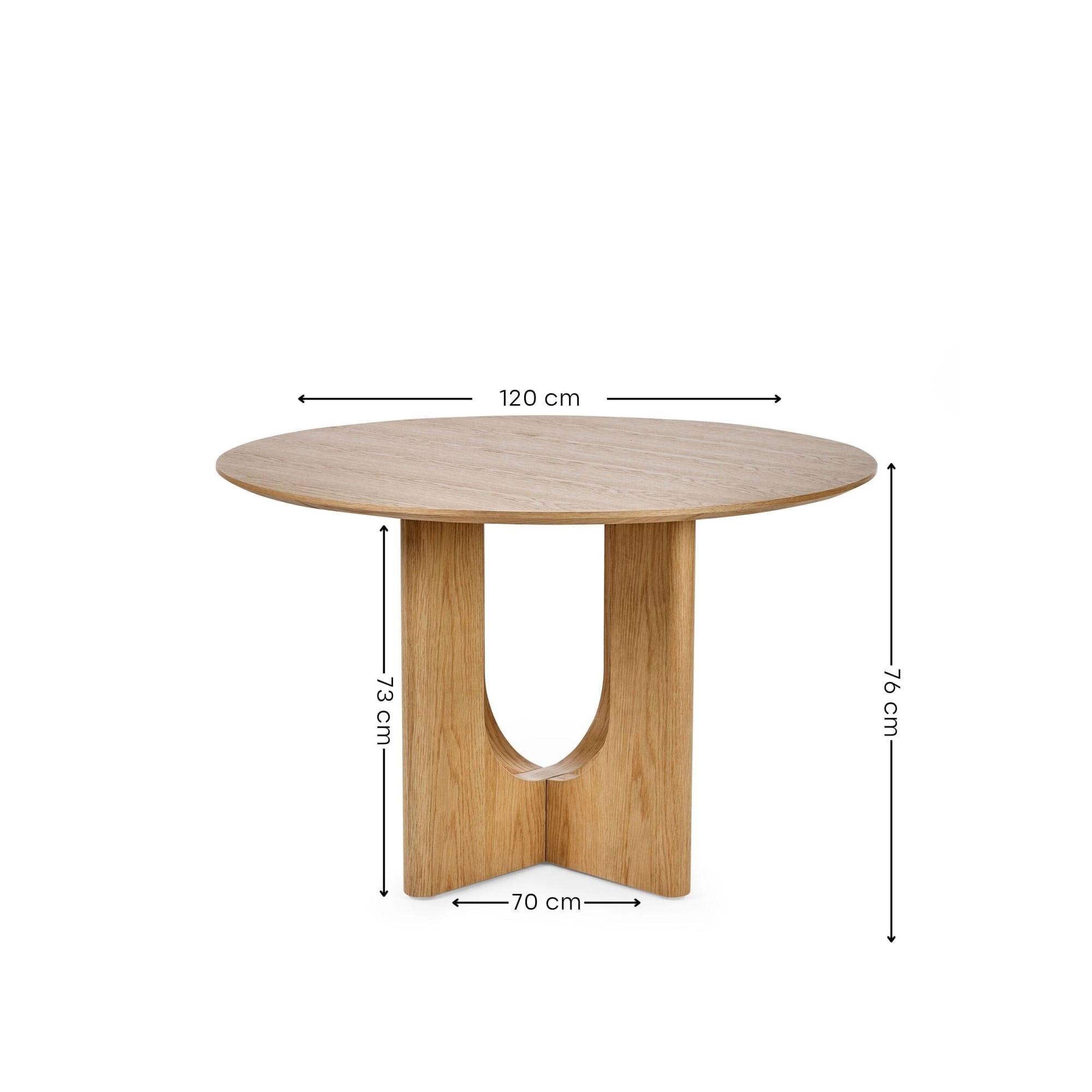 Cellini Oak 120cm Round Dining Table