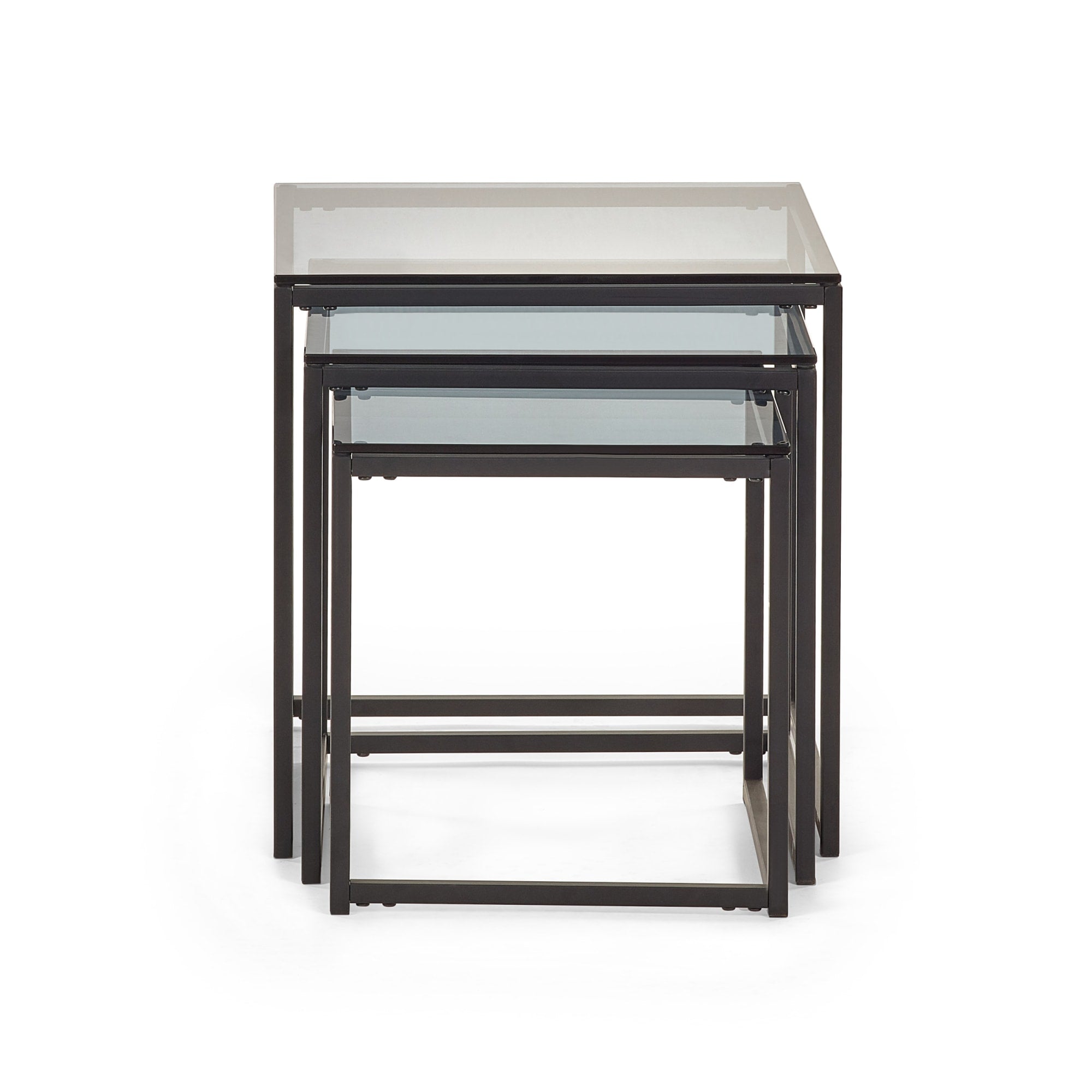 Chicago Nest Of 3 Tables Smoked Glass