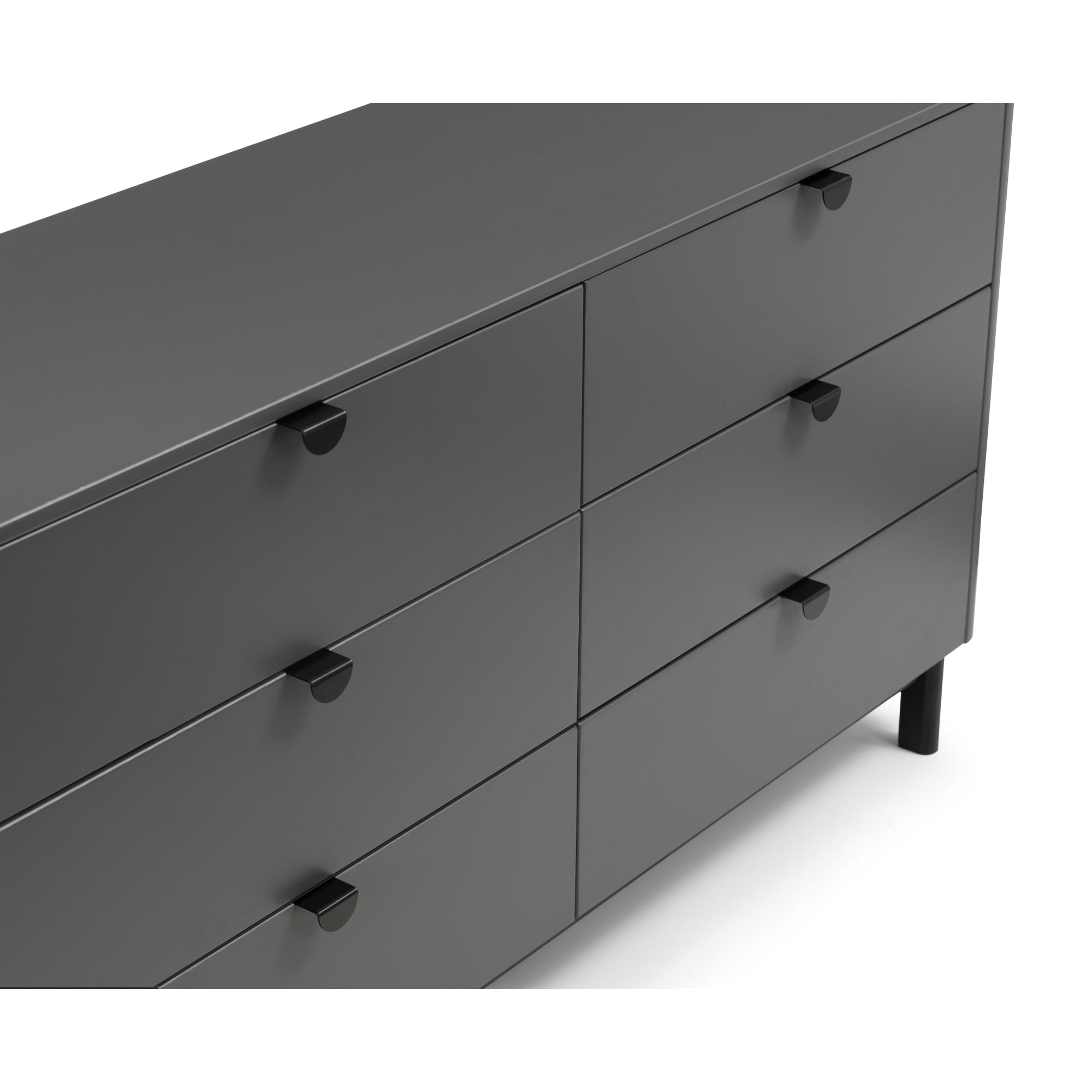 Chloe Storm Grey 6 Drawer Wide Chest
