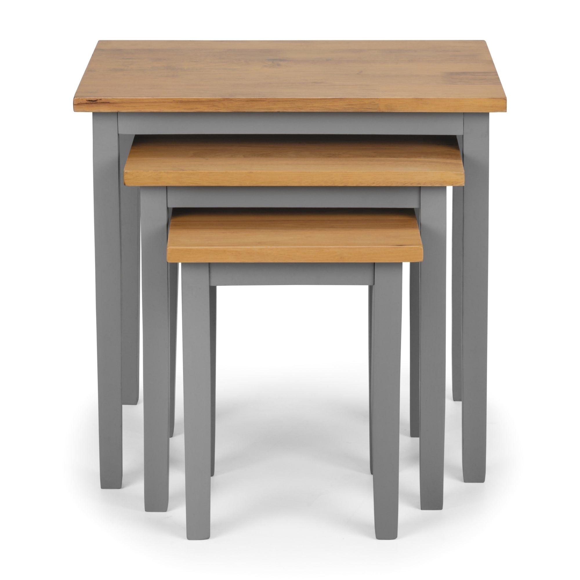 Cleo Nest Of Tables 2 Tone Grey & Oak