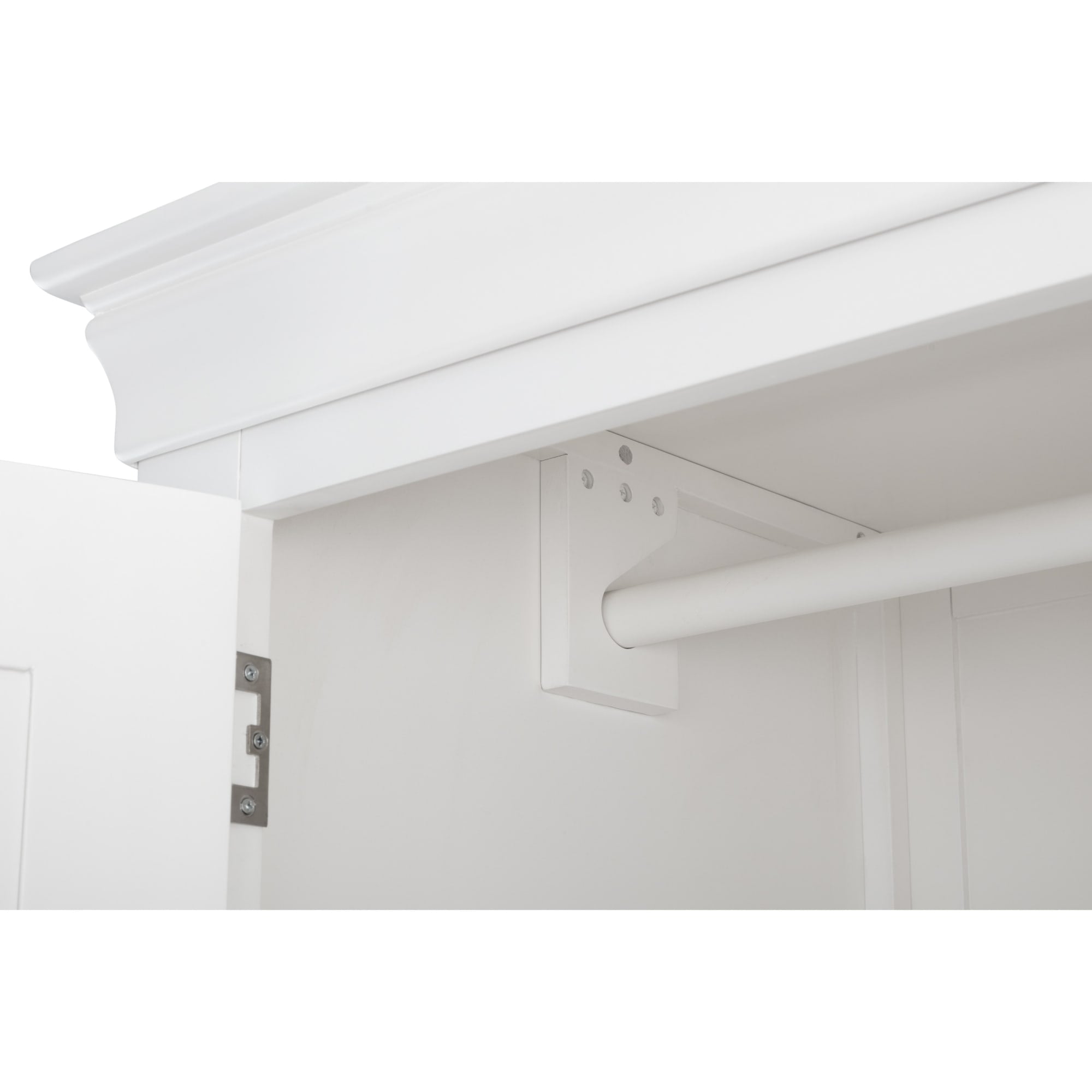 Clermont 2 Door 1 Drawer Wardrobe - Surf White