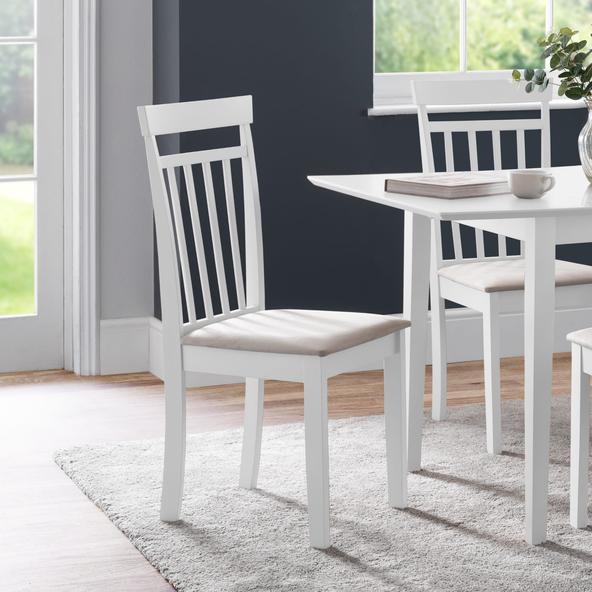Set Of 2 Coast White Dining Chairs