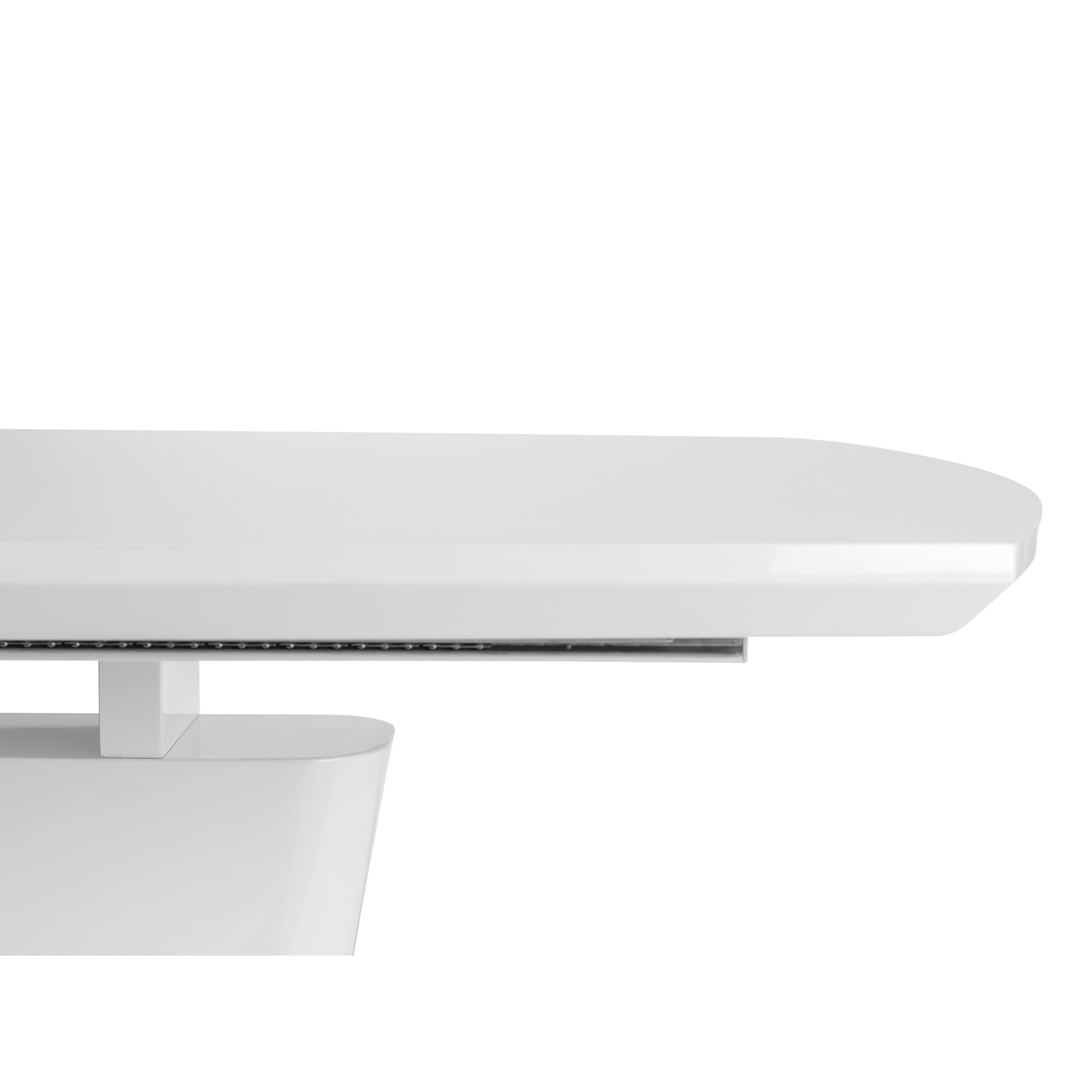 Como High Gloss Extending Table - White