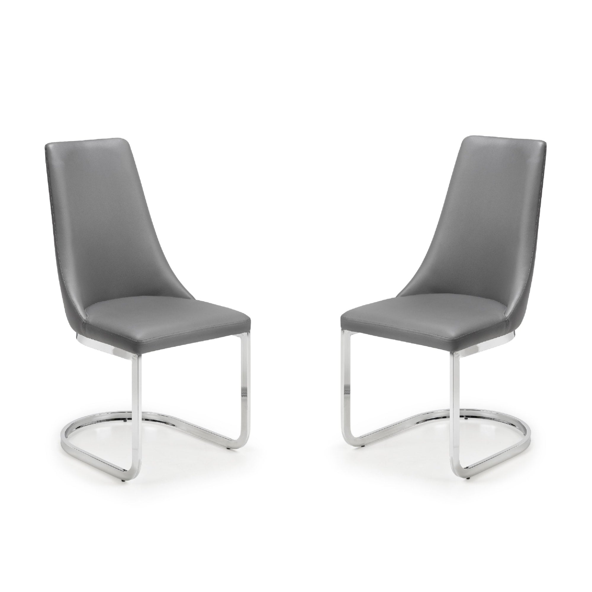 Set Of 2 Como Cantilever Dining Chairs