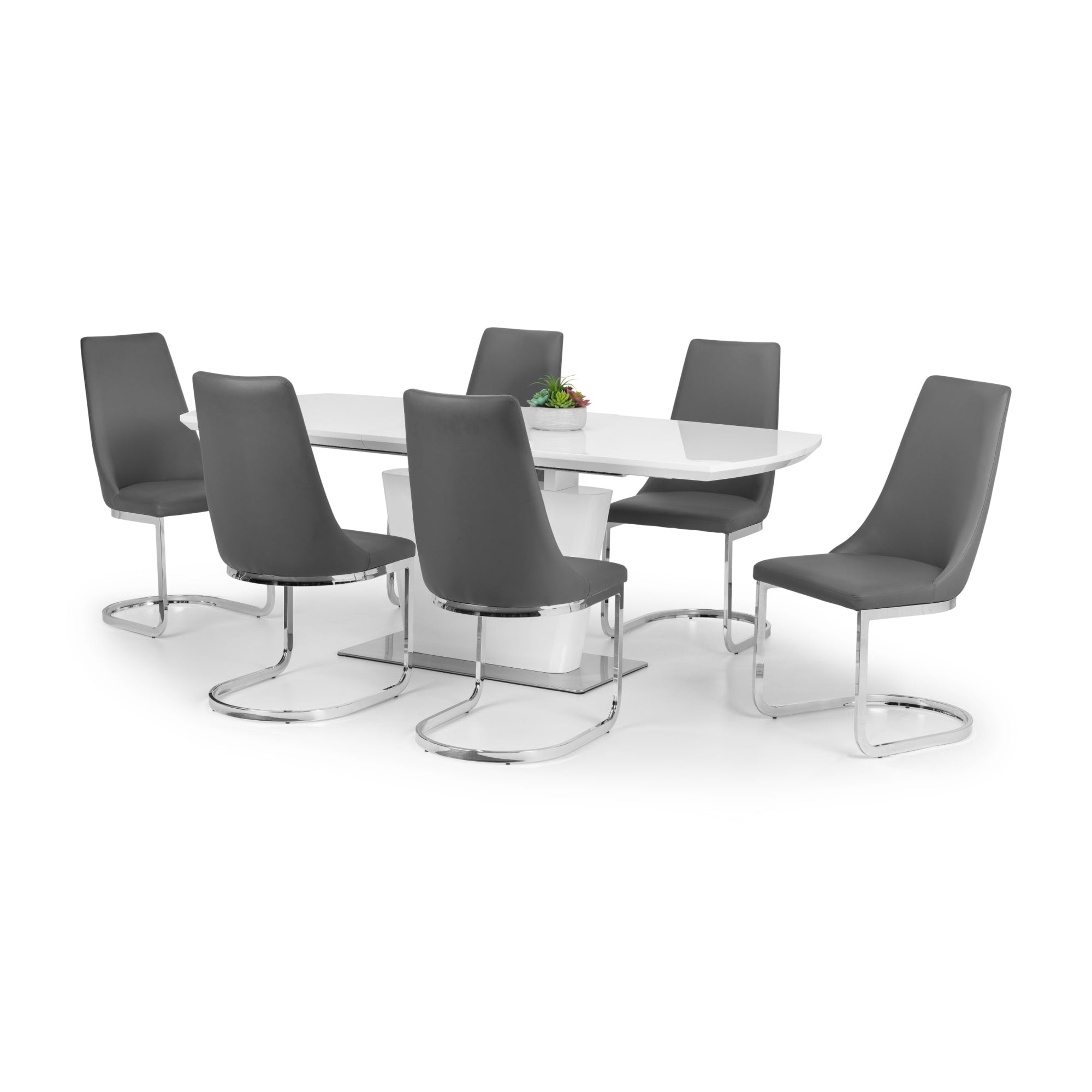 Set Of 2 Como Cantilever Dining Chairs