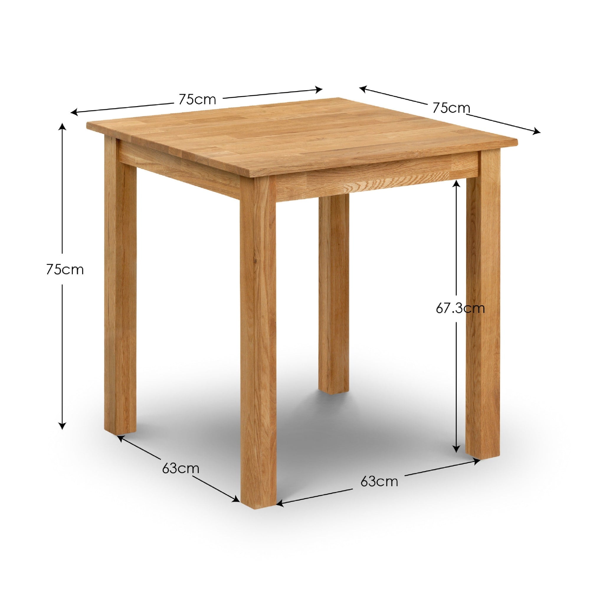 Coxmoor 75cm Square Dining Table - Oak