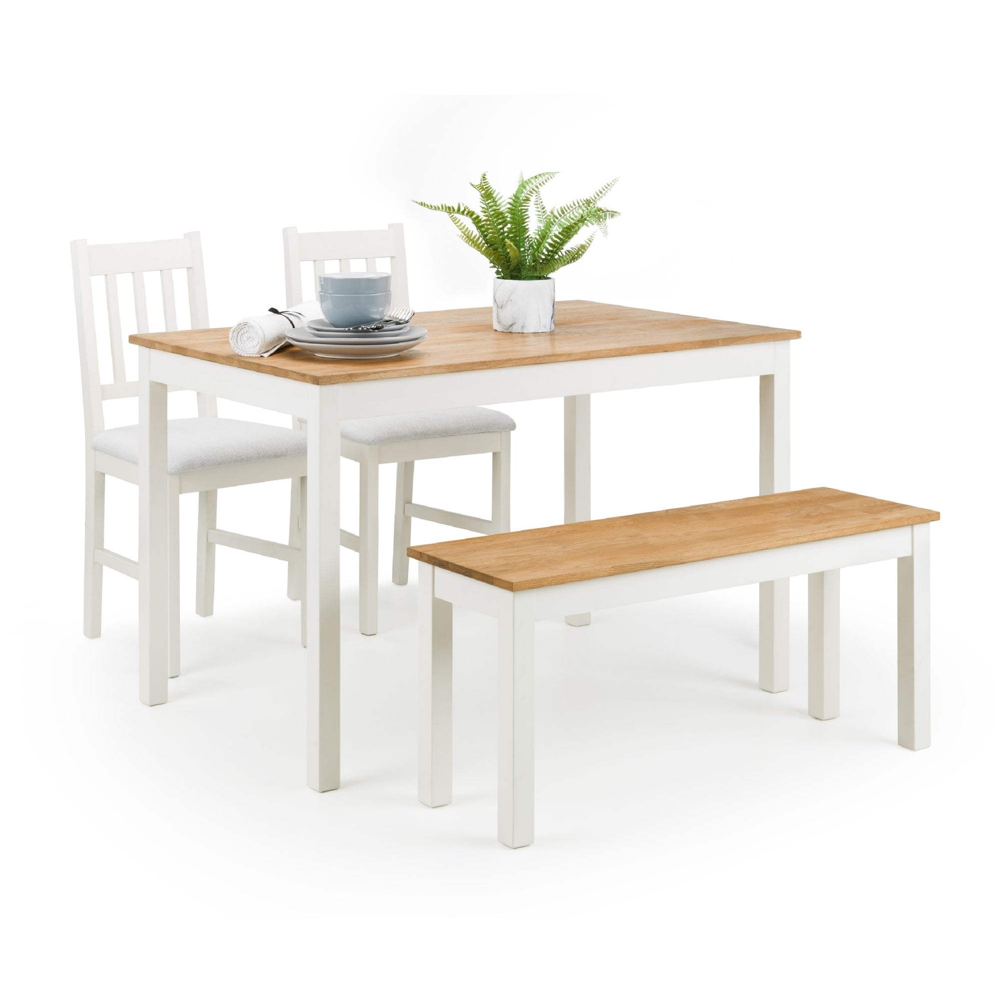 Coxmoor Rectangular Dining Table - Ivory & Oak