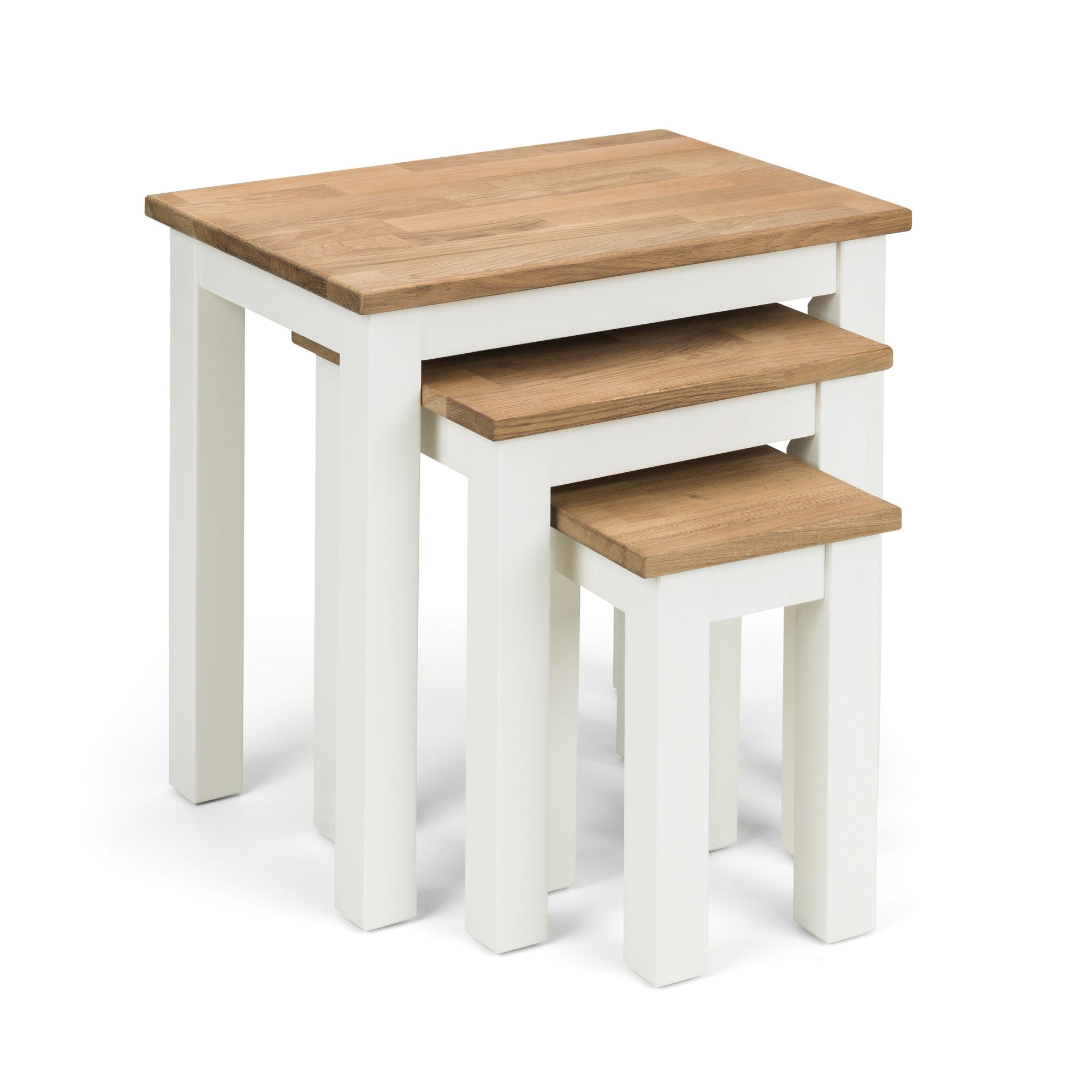 Coxmoor Nest Of 3 Tables - Ivory & Oak