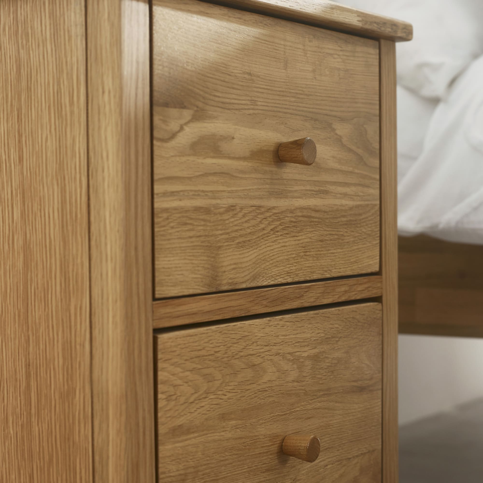 Coxmoor 2 Drawer Bedside - Oak