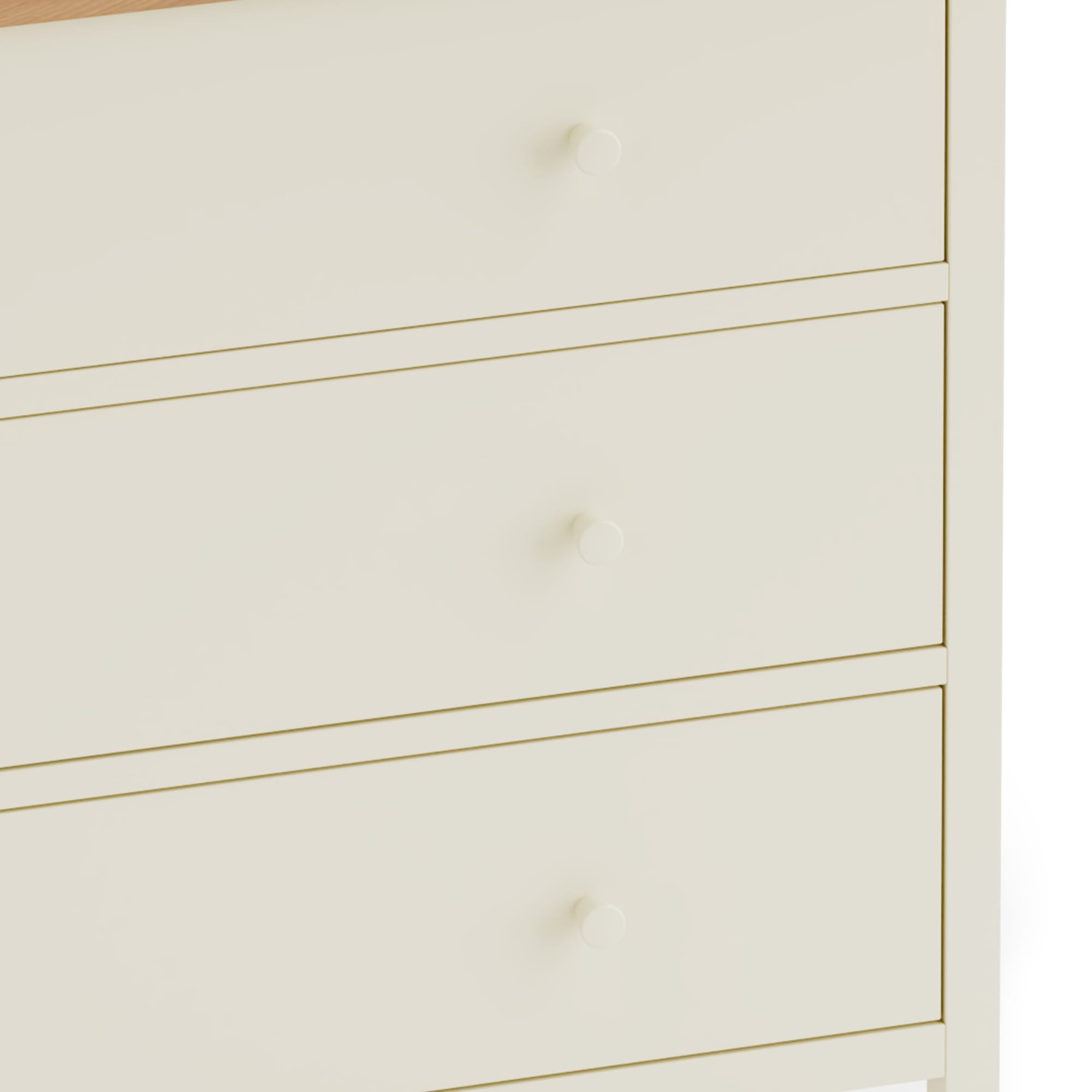 Coxmoor 3 Drawer Chest - Ivory and Oak