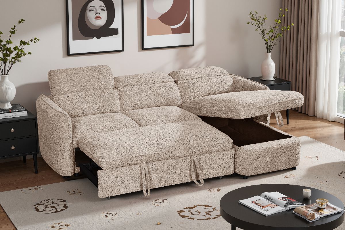 Capri Sofabed Beige Universal Corner