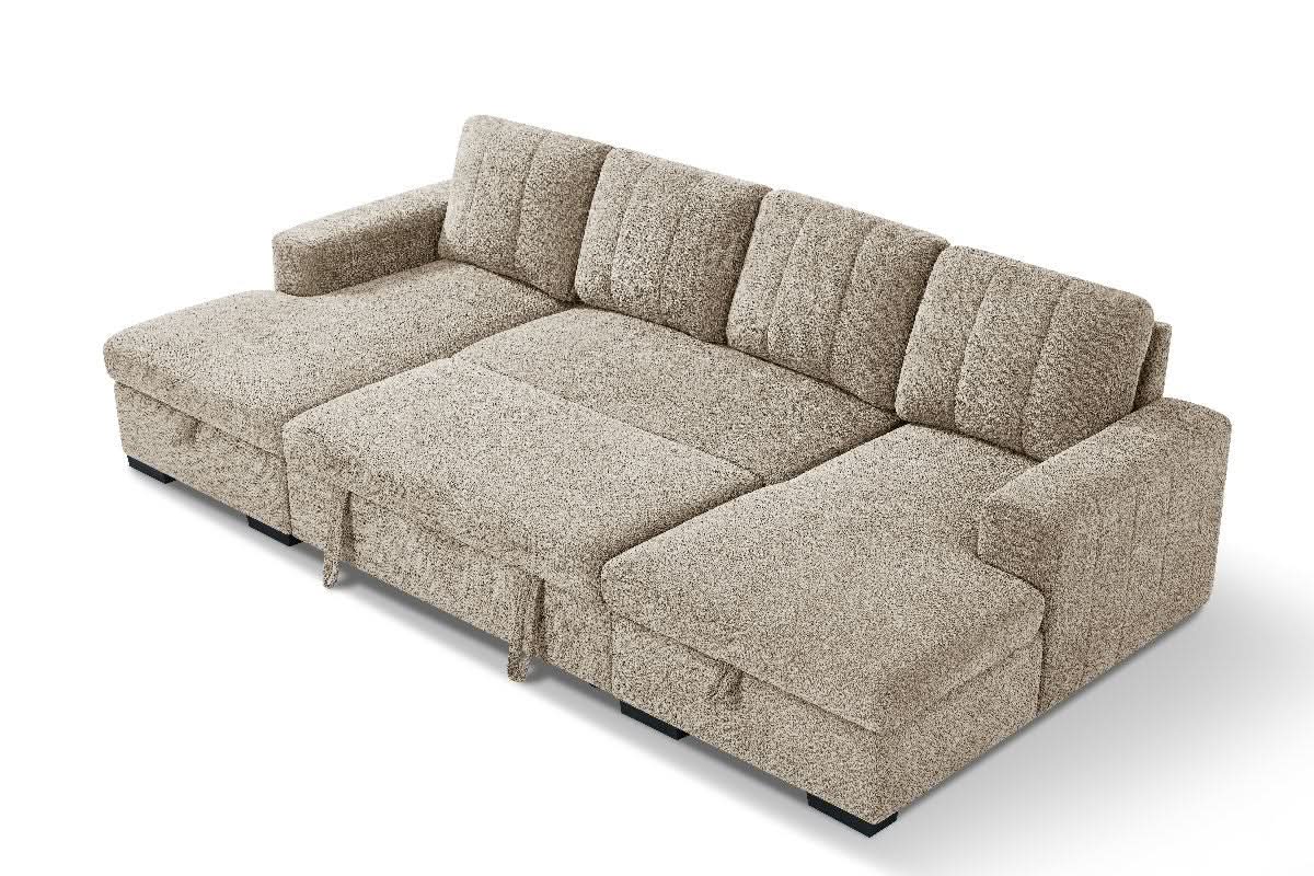 Como Sofabed Beige U Shape Corner