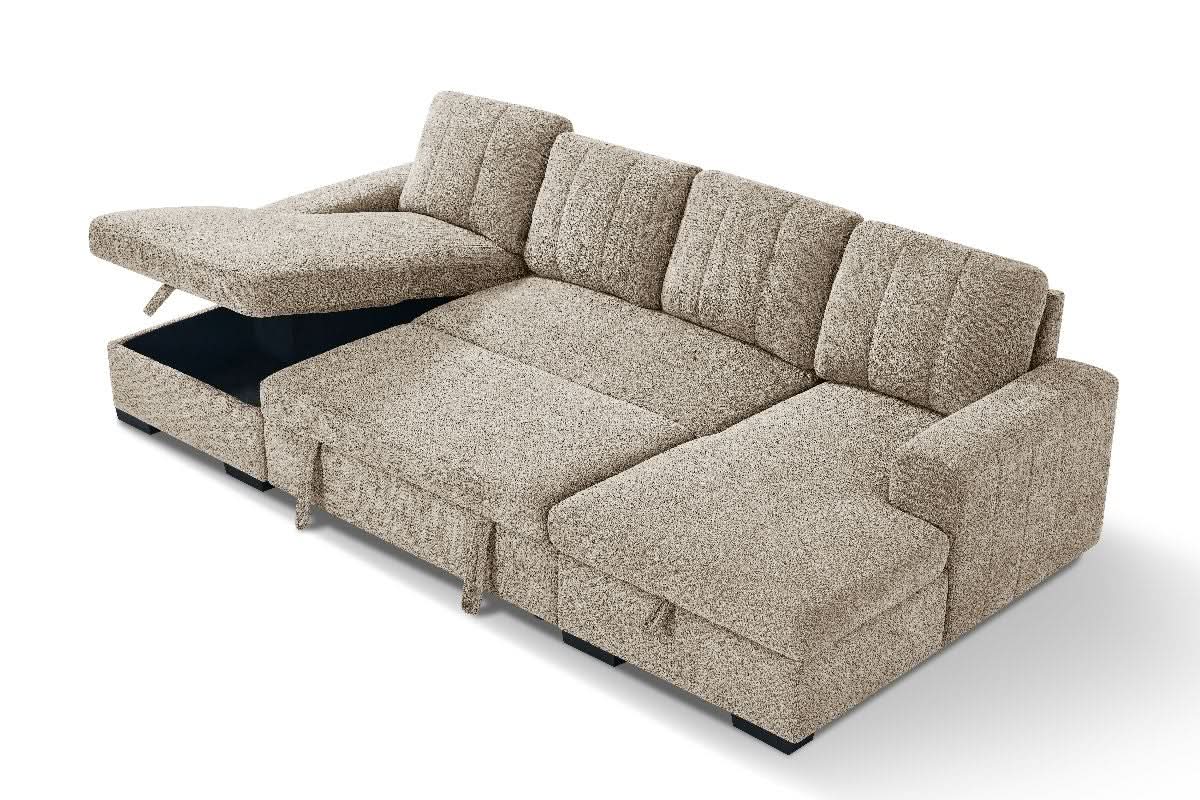 Como Sofabed Beige U Shape Corner